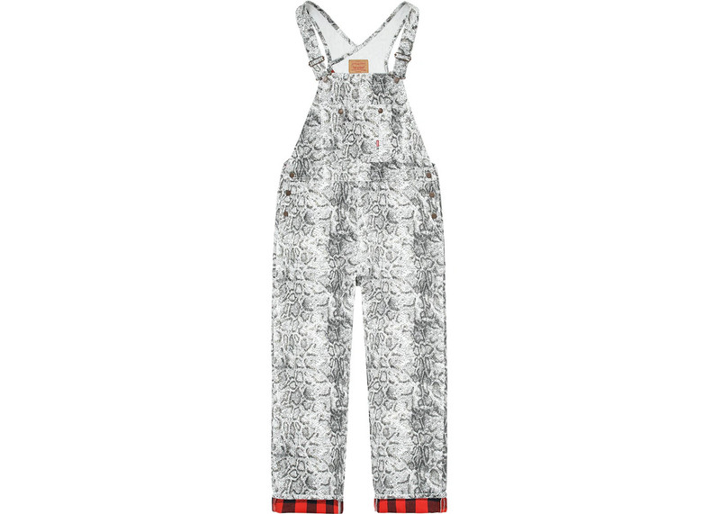 Supreme Supreme Levi's Snakeskin Overalls White outlook
