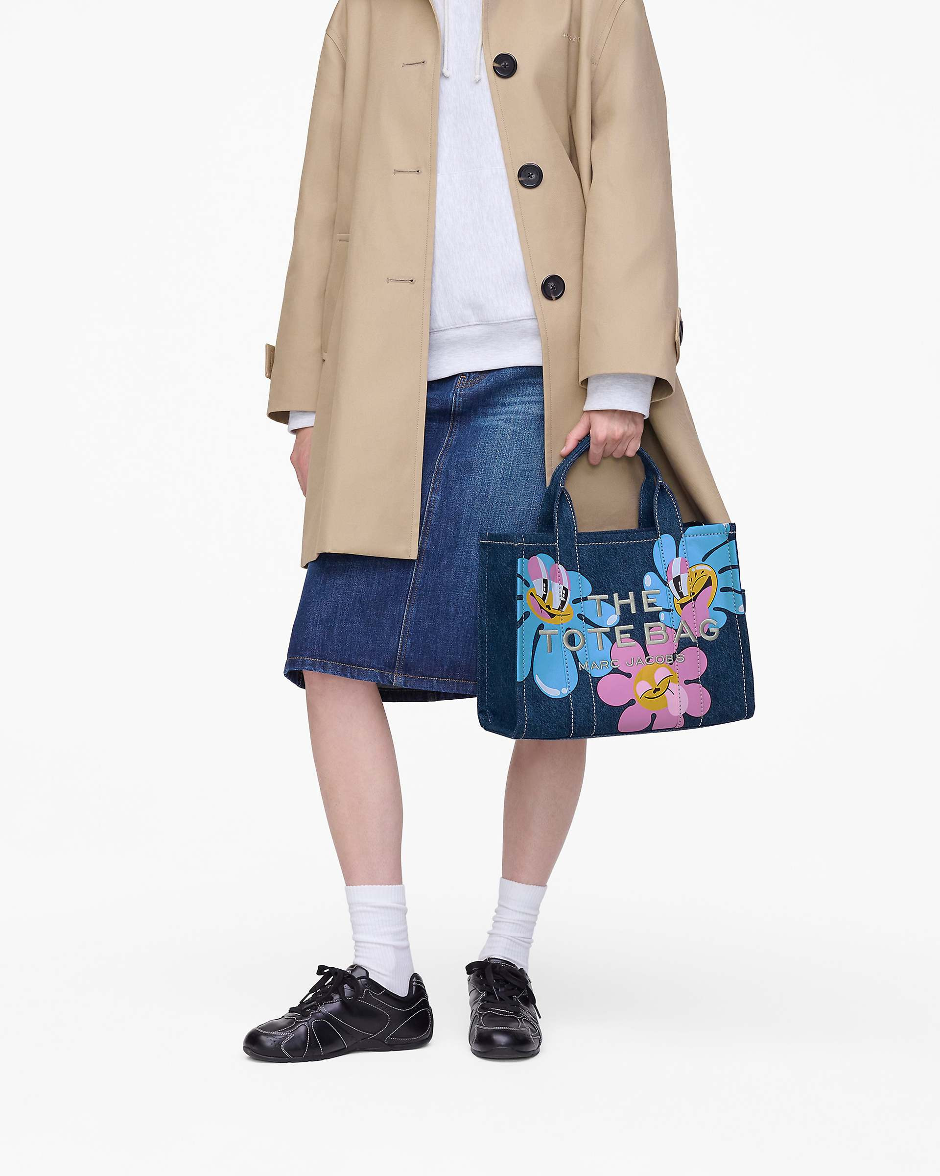 HATTIE STEWART X MARC JACOBS DENIM MEDIUM TOTE BAG - 8