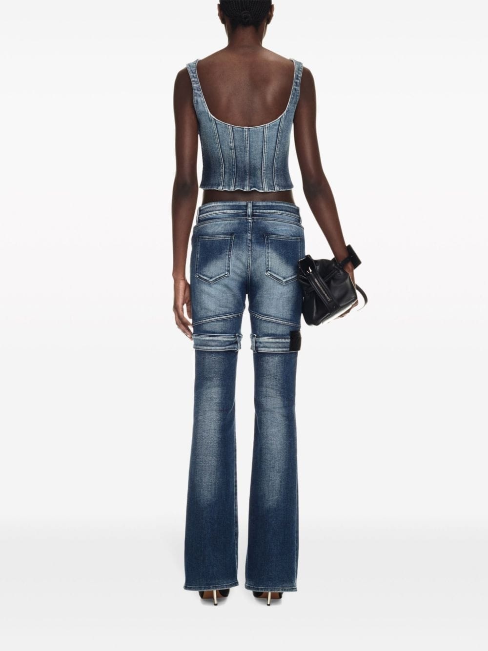 Bustier denim cropped top - 4