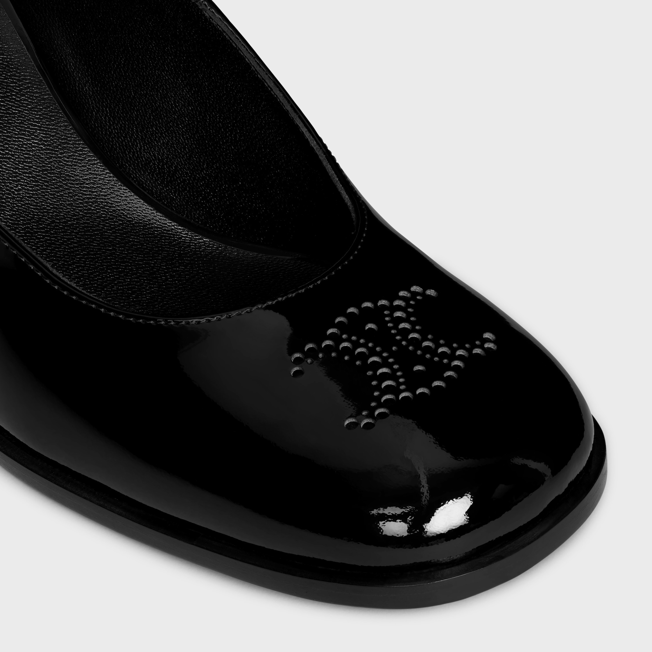 CELINE LILY PERFORATED TRIOMPHE BABIES in PATENT CALFSKIN - 4