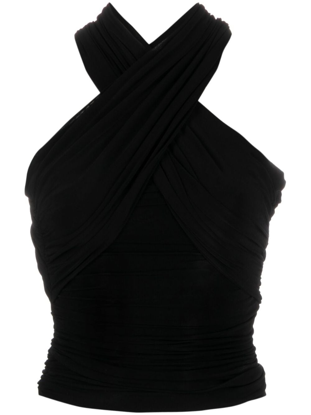 halterneck ruched top - 1
