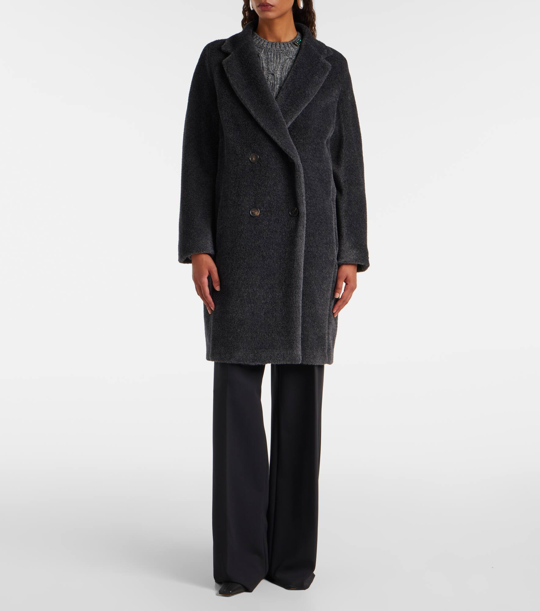 Roseto alpaca and wool coat - 6