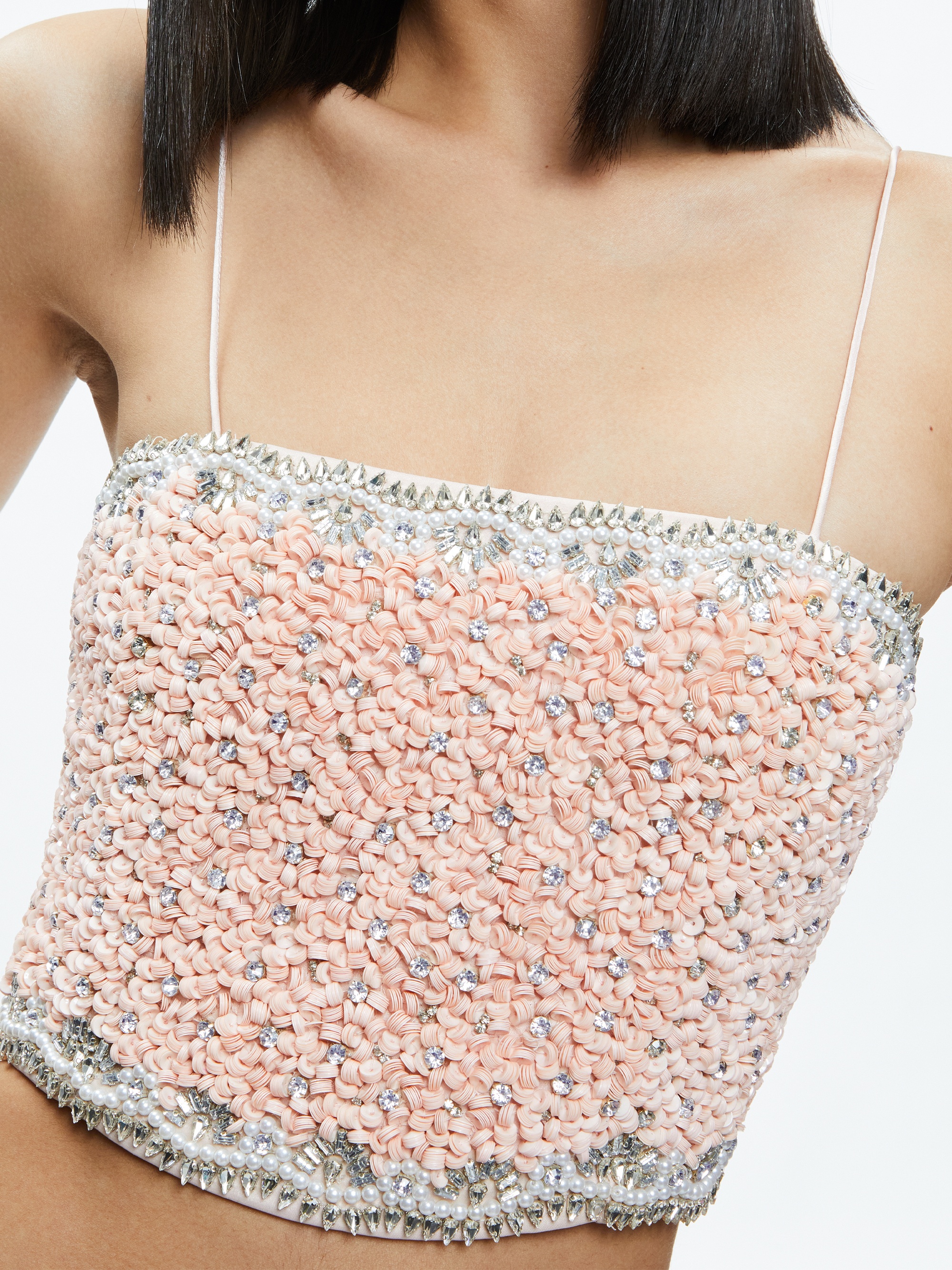 CERESI EMBELLISHED SPAGHETTI STRAP TOP - 5