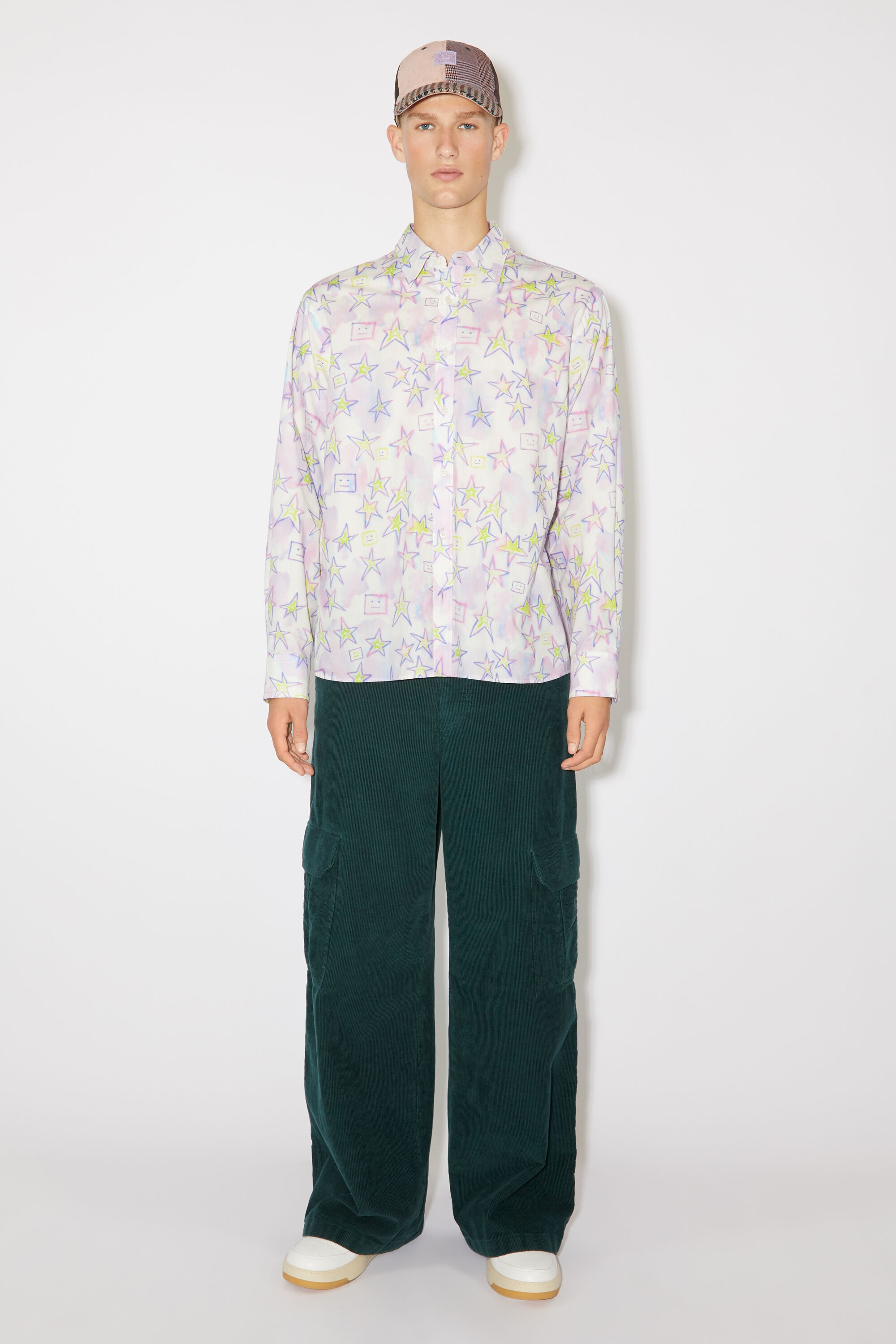 Printed button-up shirt - Pale pink/multi - 2