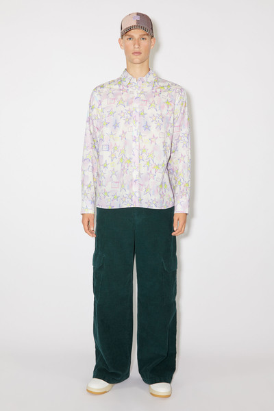 Acne Studios Printed button-up shirt - Pale pink/multi outlook