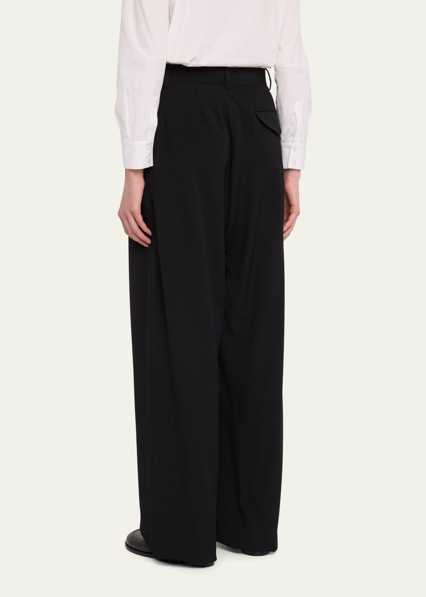 Rufos Pleated Wide-Leg Wool Trousers - 3