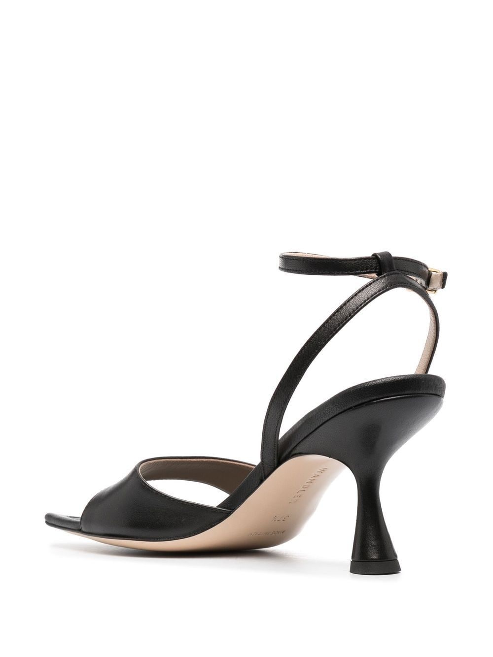 80mm leather heeled sandals - 3