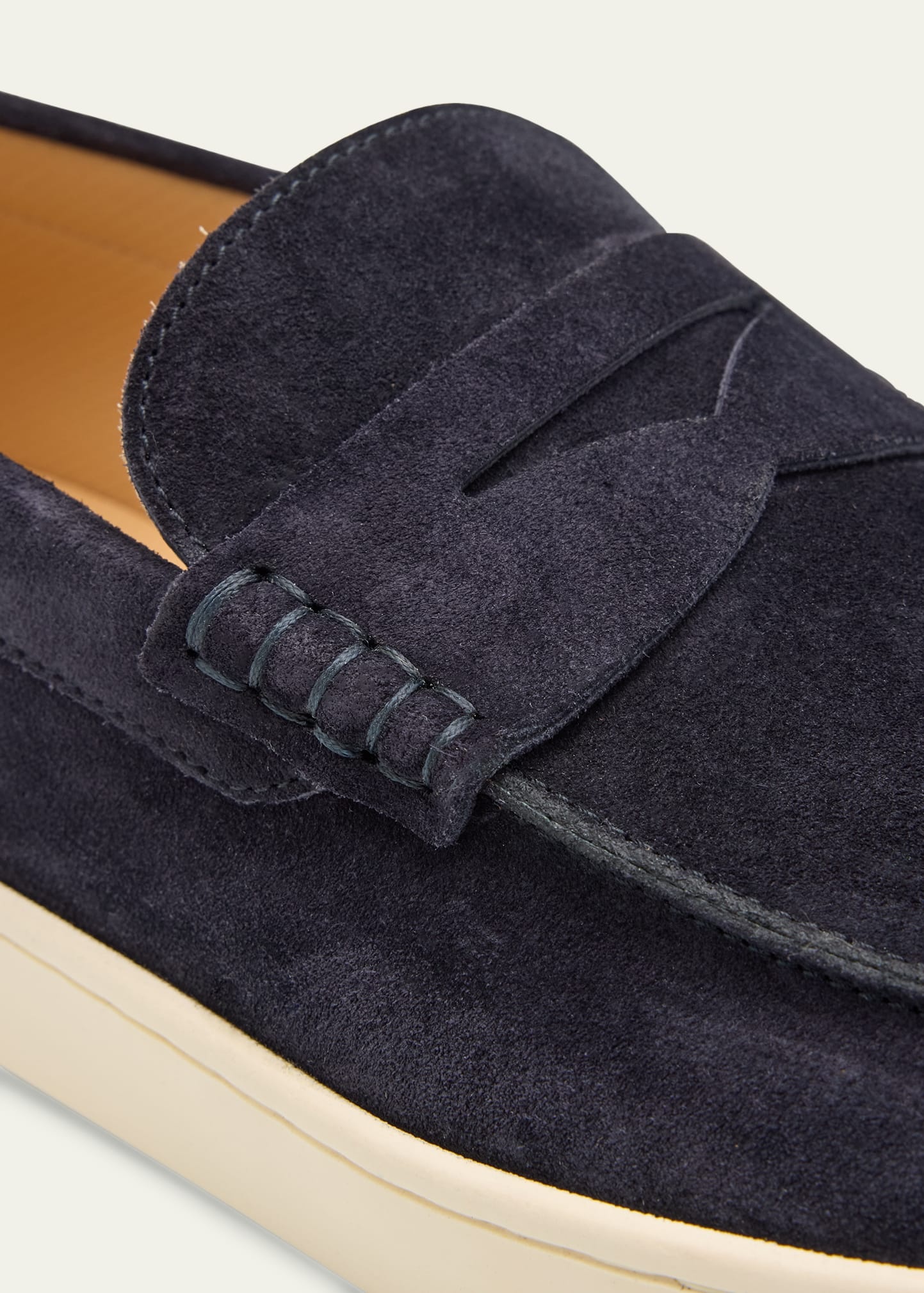 Men's Suede Moccasin Penny Loafers - 3