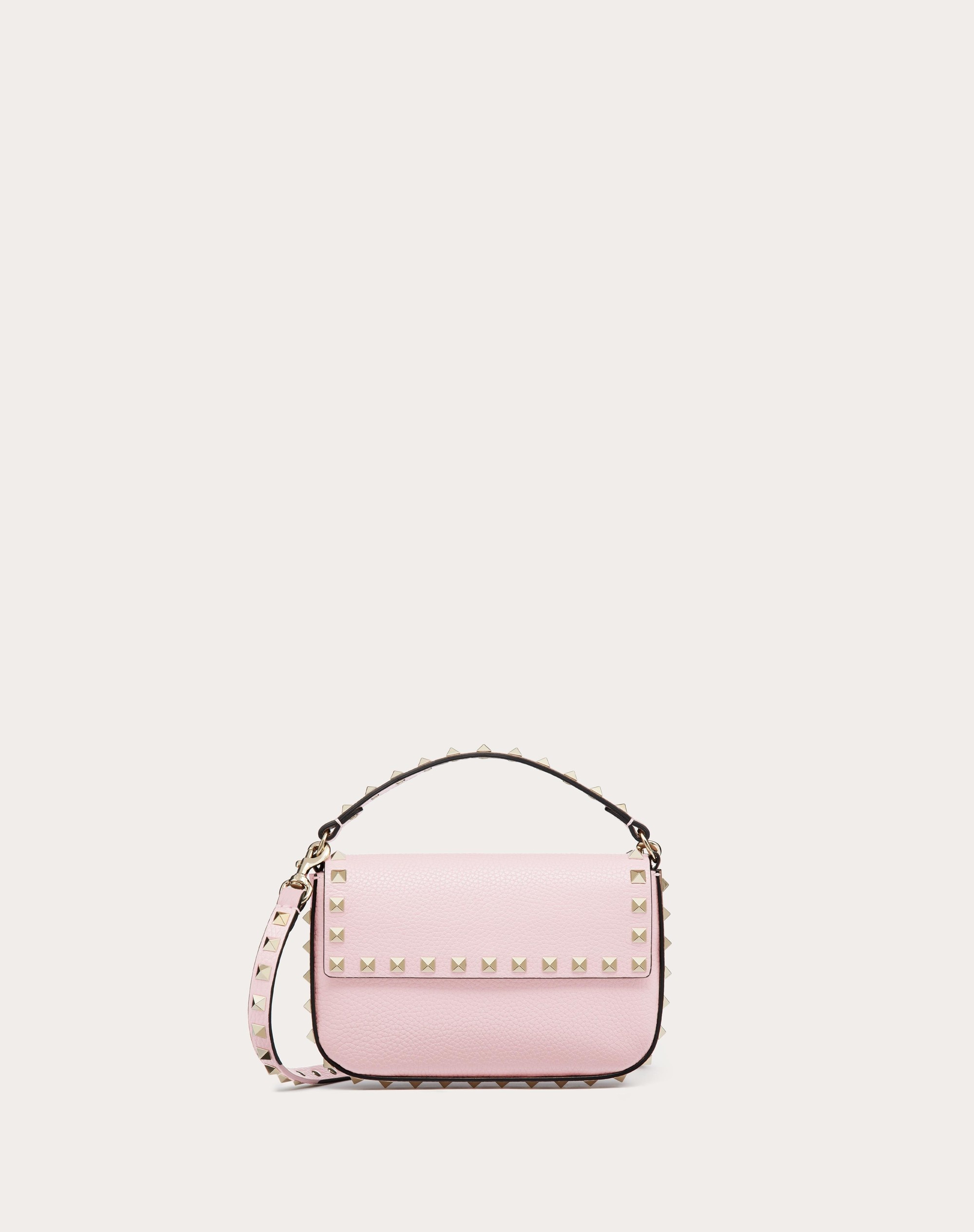 ROCKSTUD GRAINY CALFSKIN POUCH - 1
