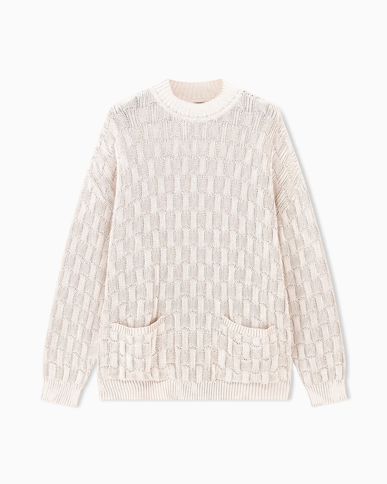SWEATER OVERSIZED IN SILK WITH RIBBED STITCH - 1