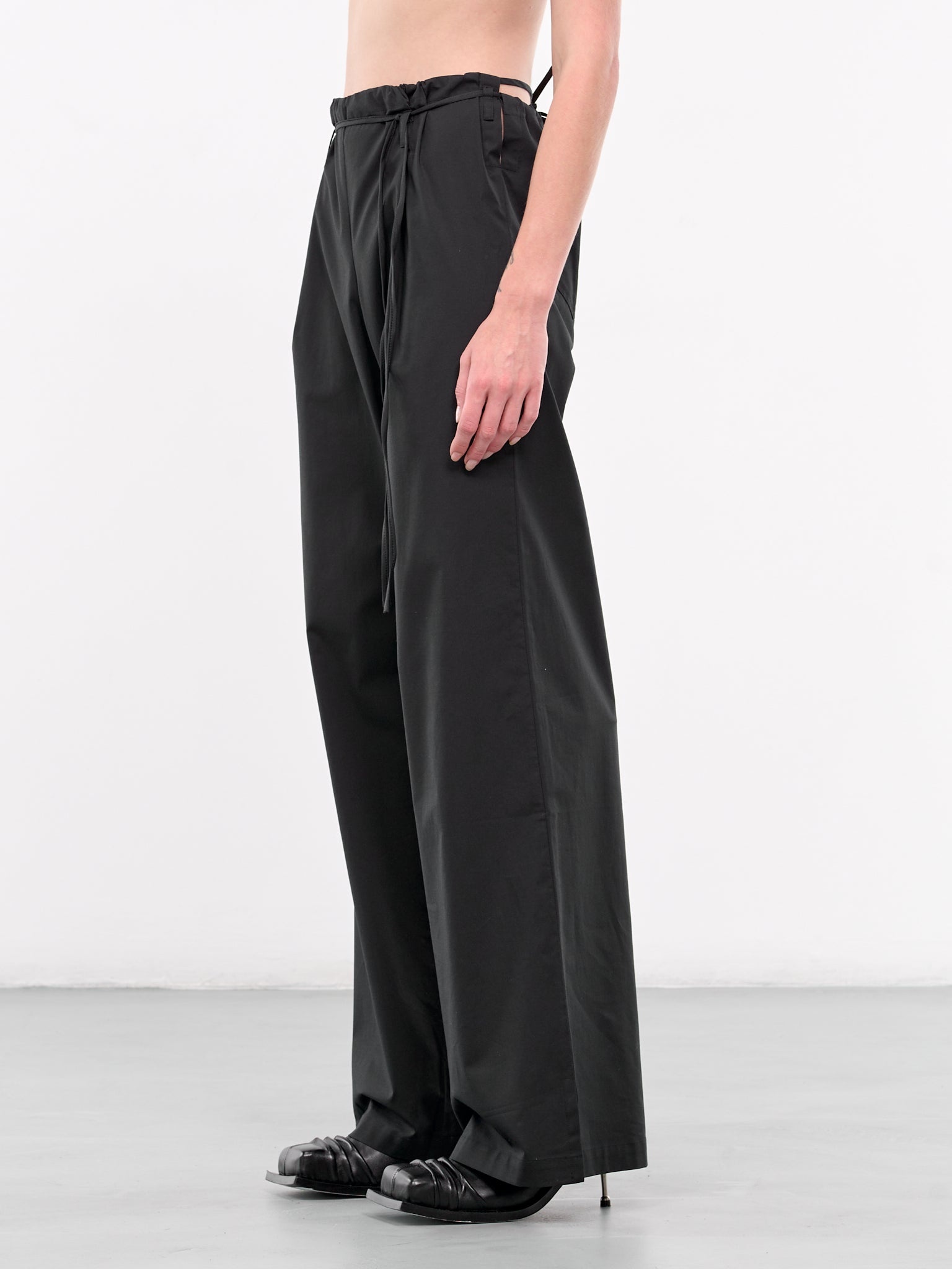 Drawstring Poplin Pants - 2