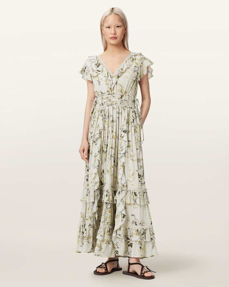 CANTO FLORAL RUFFLED MAXI DRESS 5