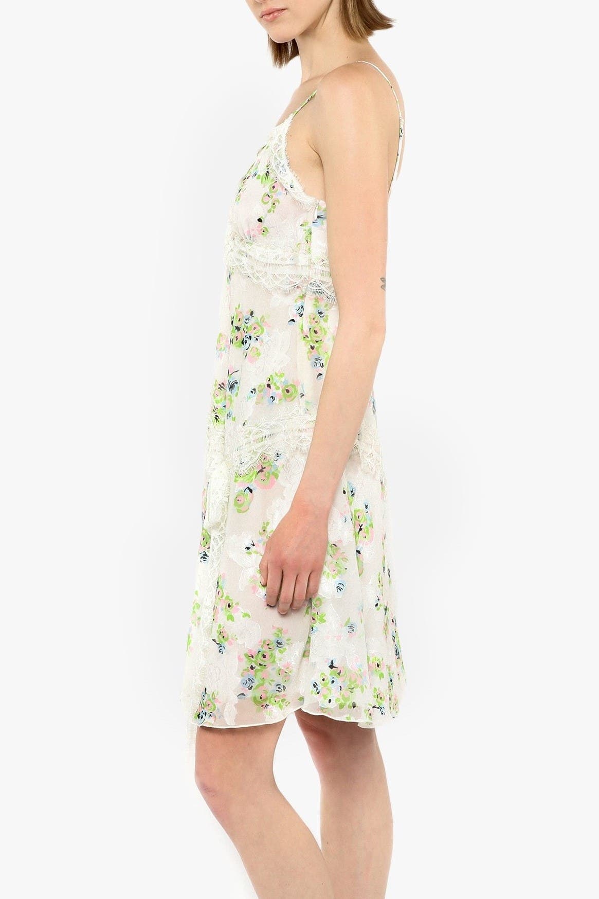 Anna Sui Rosies Posies Chiffon Slip Dress in Baby Blue Multi at Nordstrom - 3