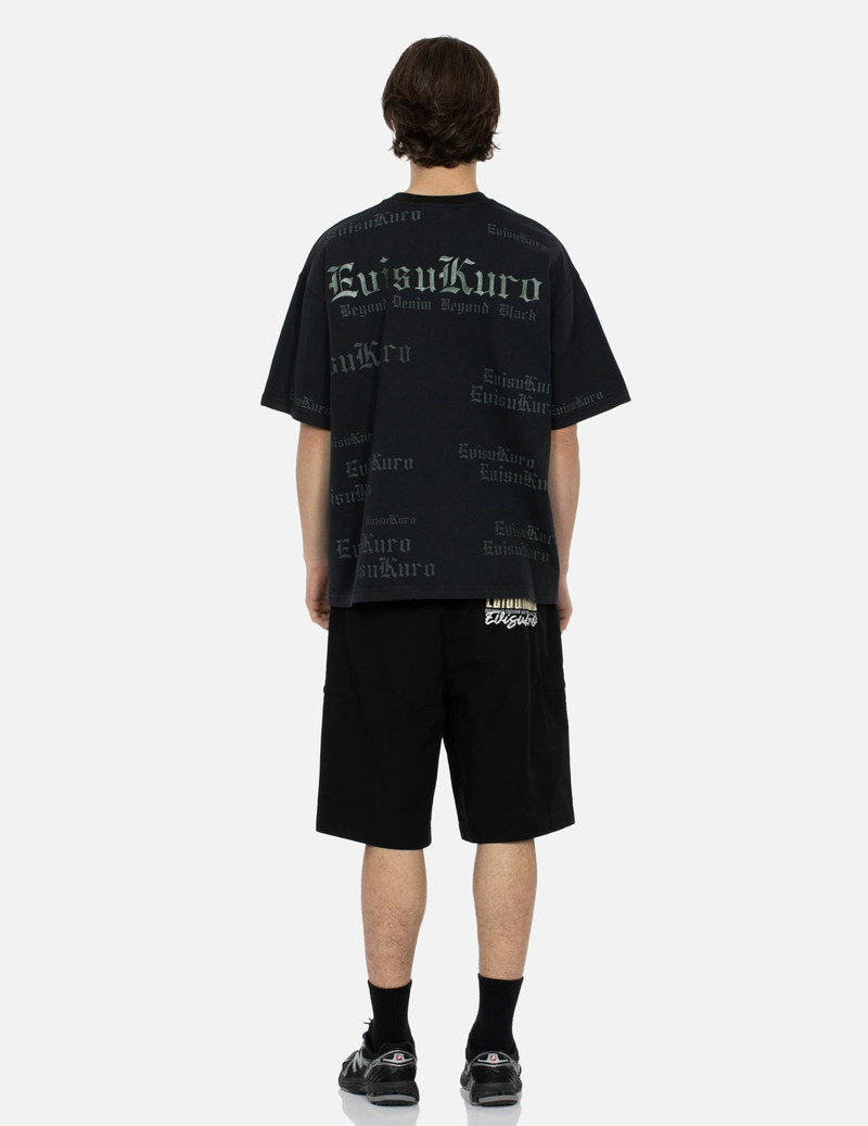 Allover Logo and Seagull Embroidery Loose Fit Pigment Dye T-Shirt 5