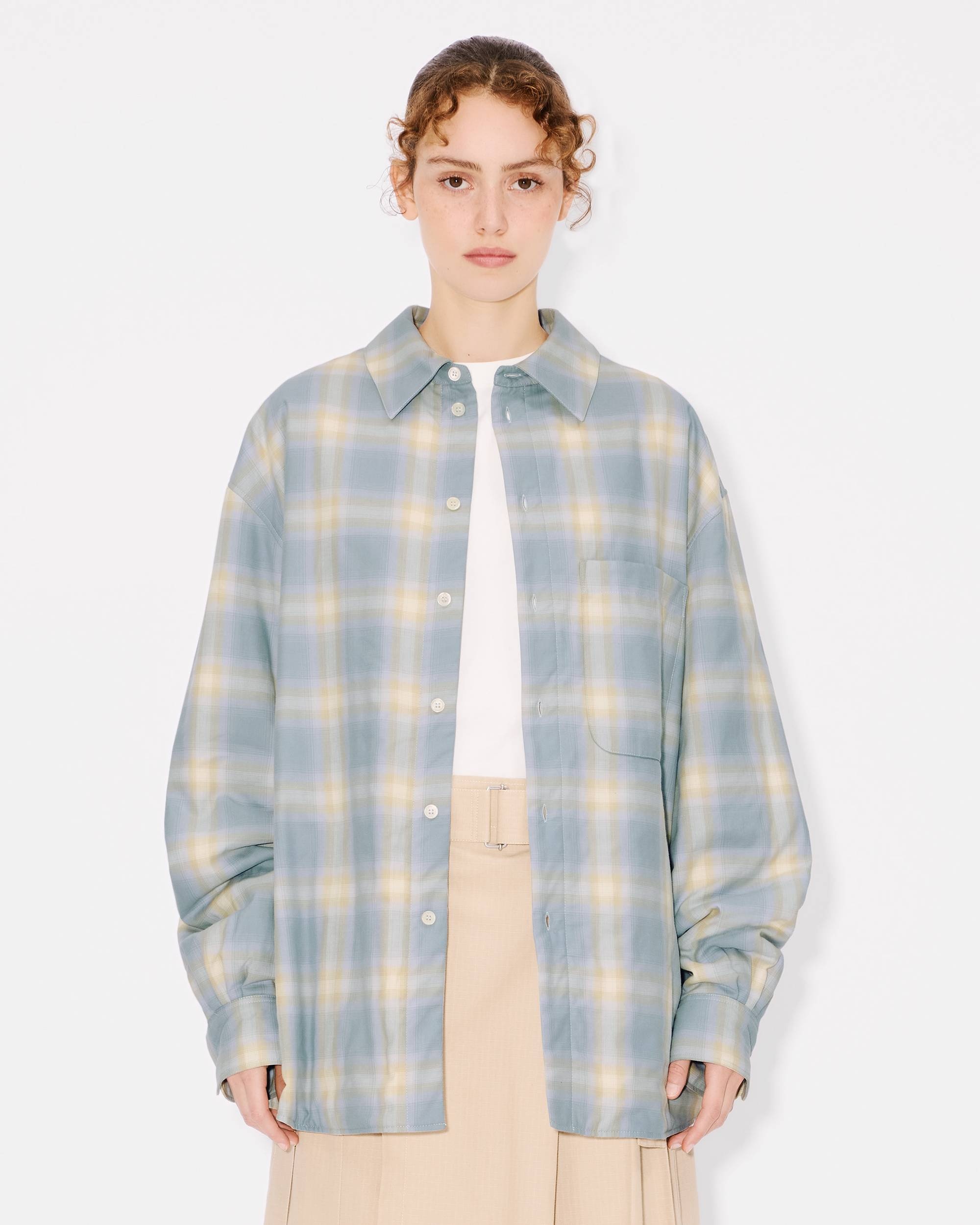 Genderless padded overshirt in cotton - 3