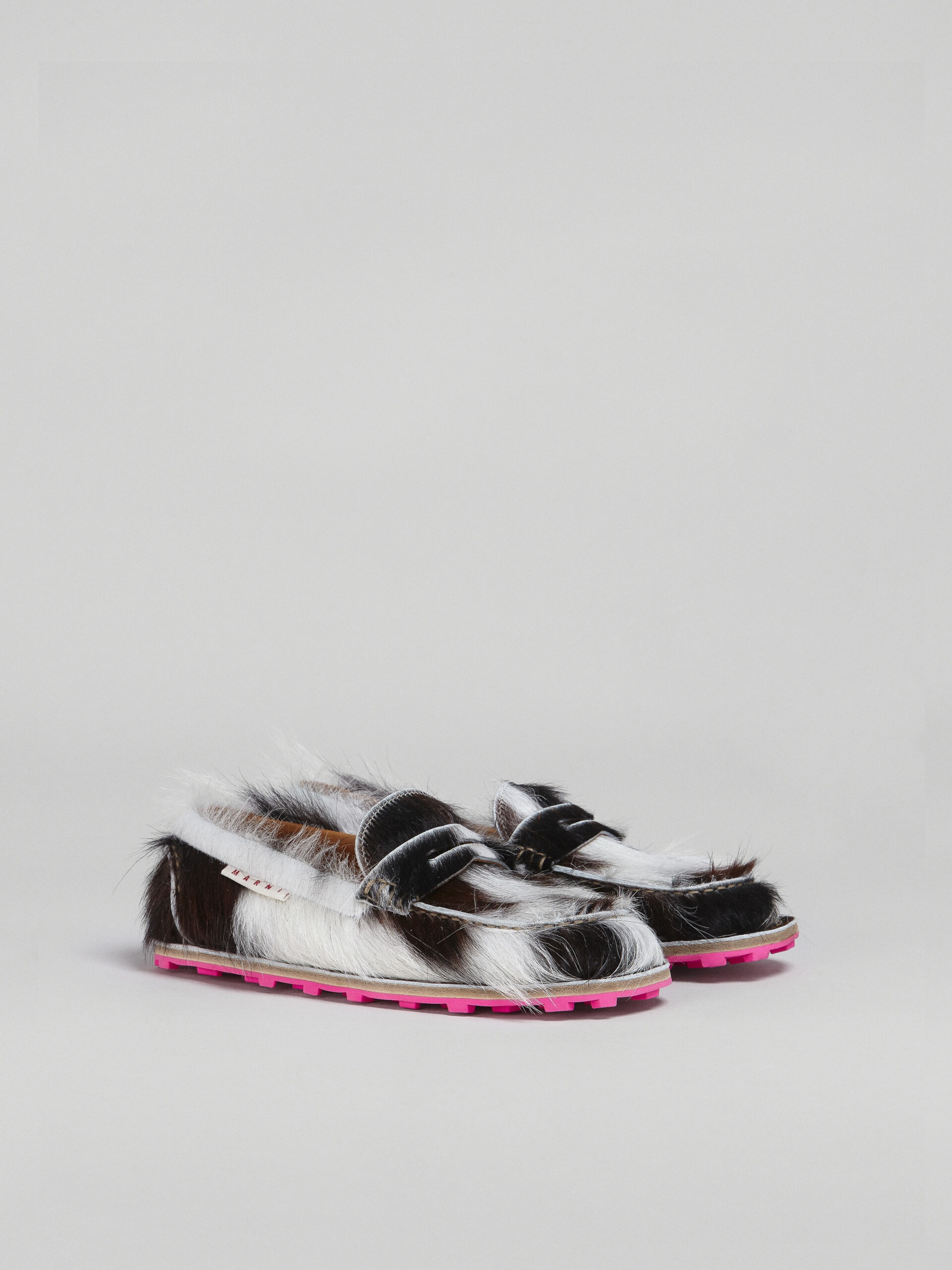 SPOTTED LONG CALF HAIR MOCCASIN - 2