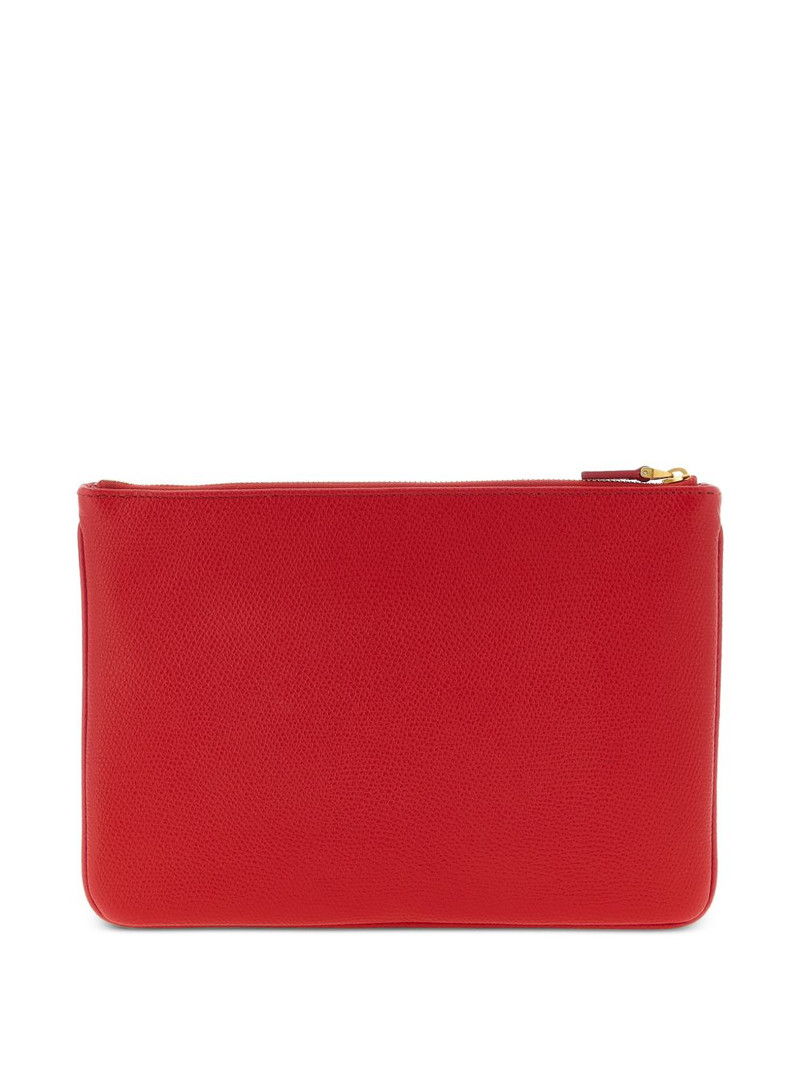 Valentino Llogo Signature leather clutch bag outlook