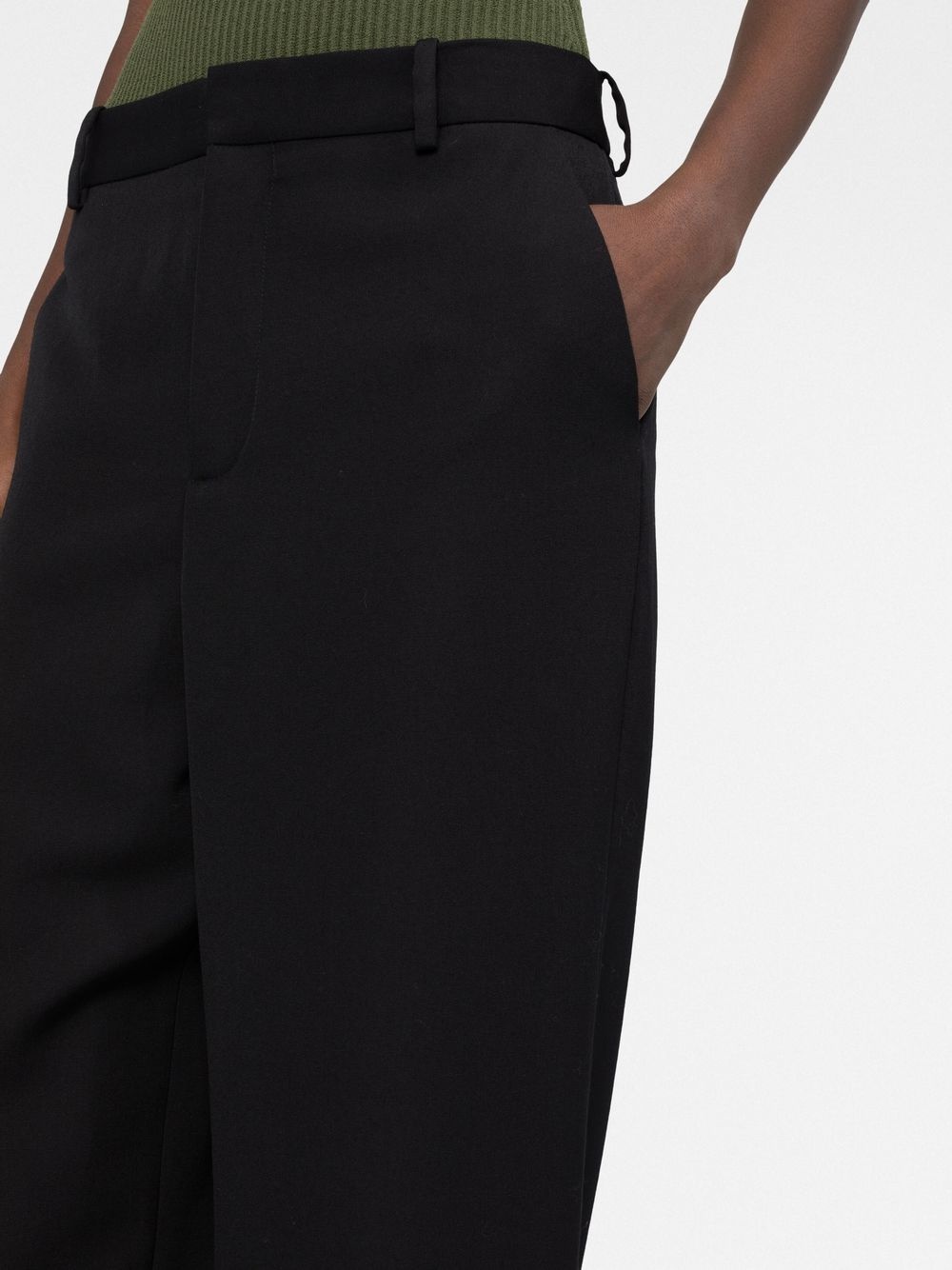 mid-rise wide-leg trousers - 3