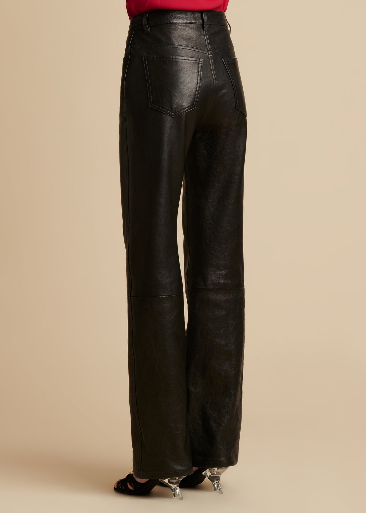 The Danielle Pant in Black Leather - 3
