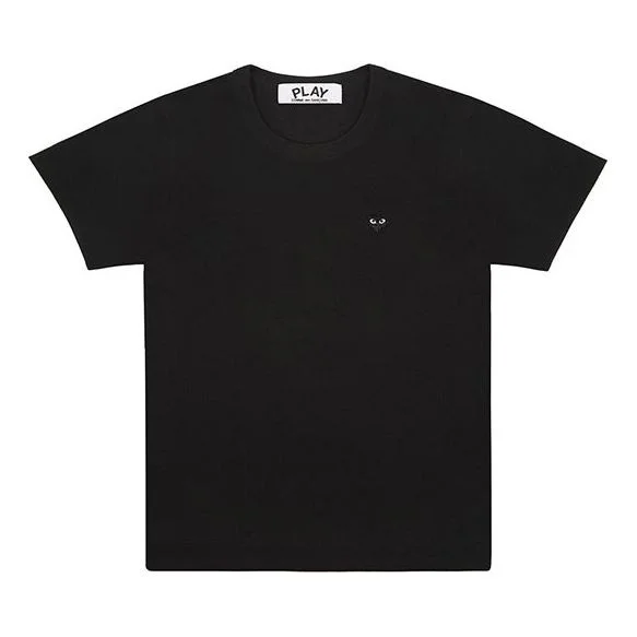 COMME des GARCONS PLAY Kawakubo Rei Black Printing Short Sleeve Black AZ-T201-051-1 - 1