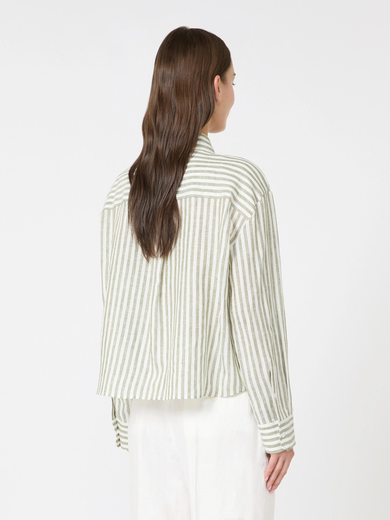 ALBATRO Linen canvas boxy shirt - KAKI 4