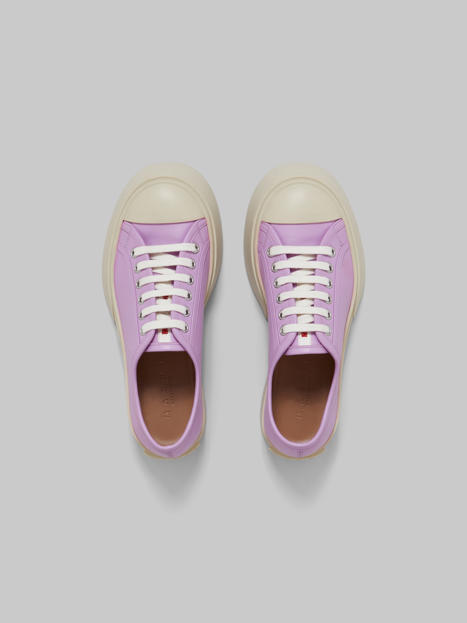 LILAC NAPPA LEATHER PABLO LACE-UP SNEAKER - 4