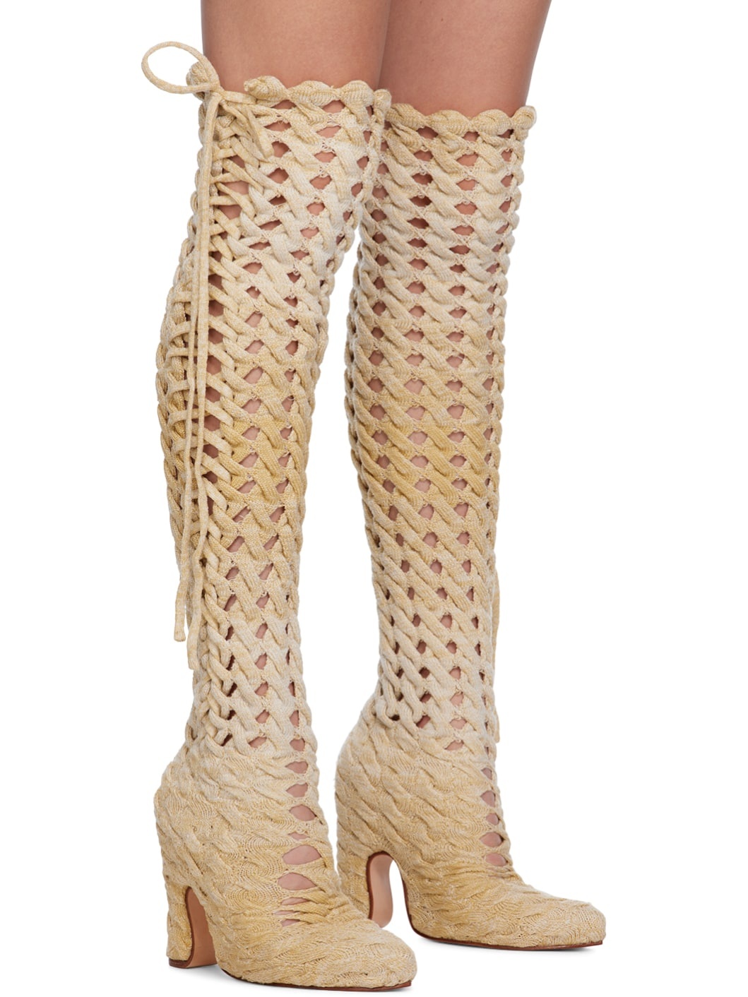 SSENSE Exclusive Off-White Spiral Cable Boots - 4