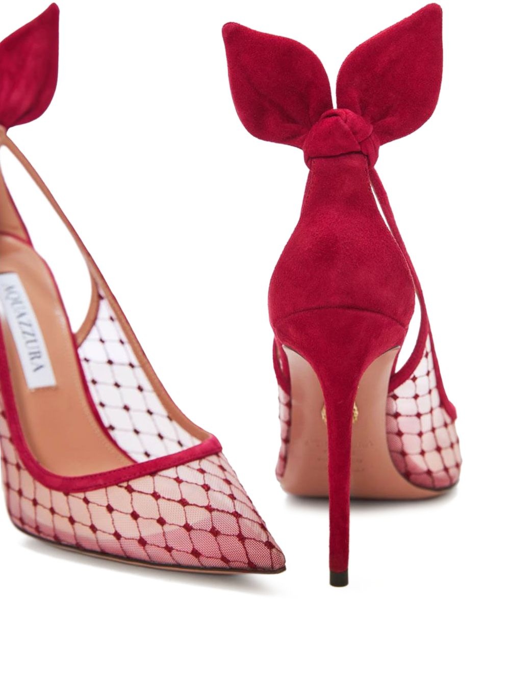 mesh-panelled stiletto pumps - 2