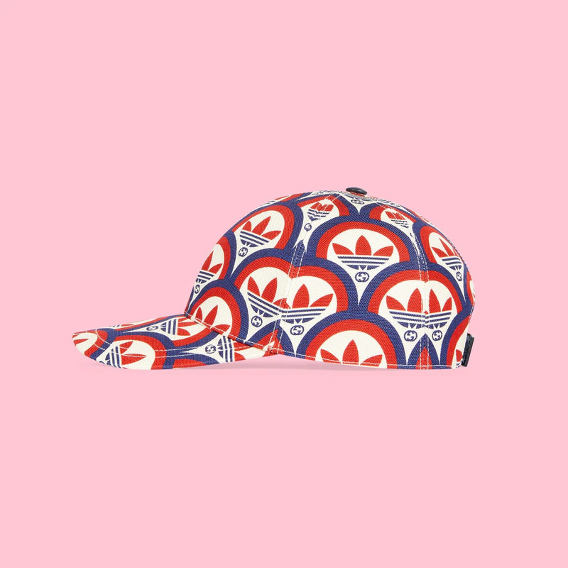 GUCCI adidas x Gucci Trefoil print baseball hat outlook