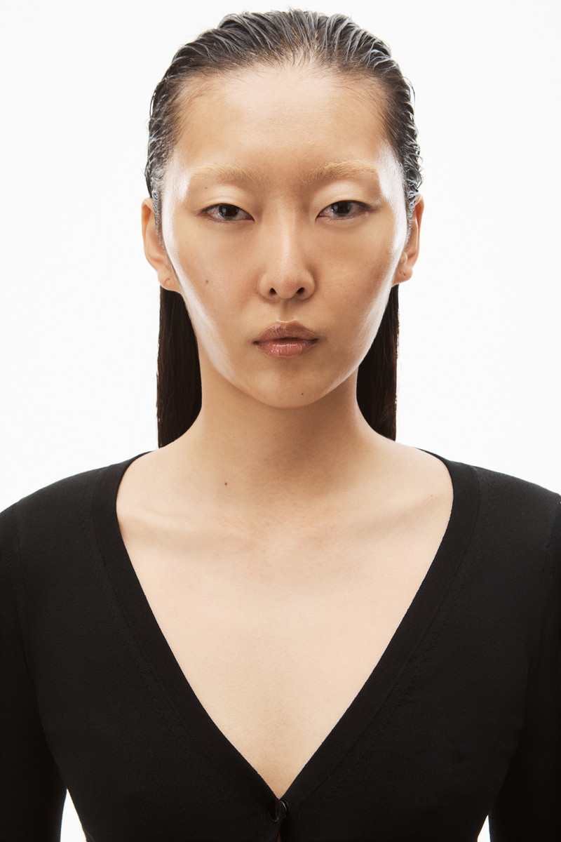 CARDIGAN IN STRETCH VISCOSE KNIT 5