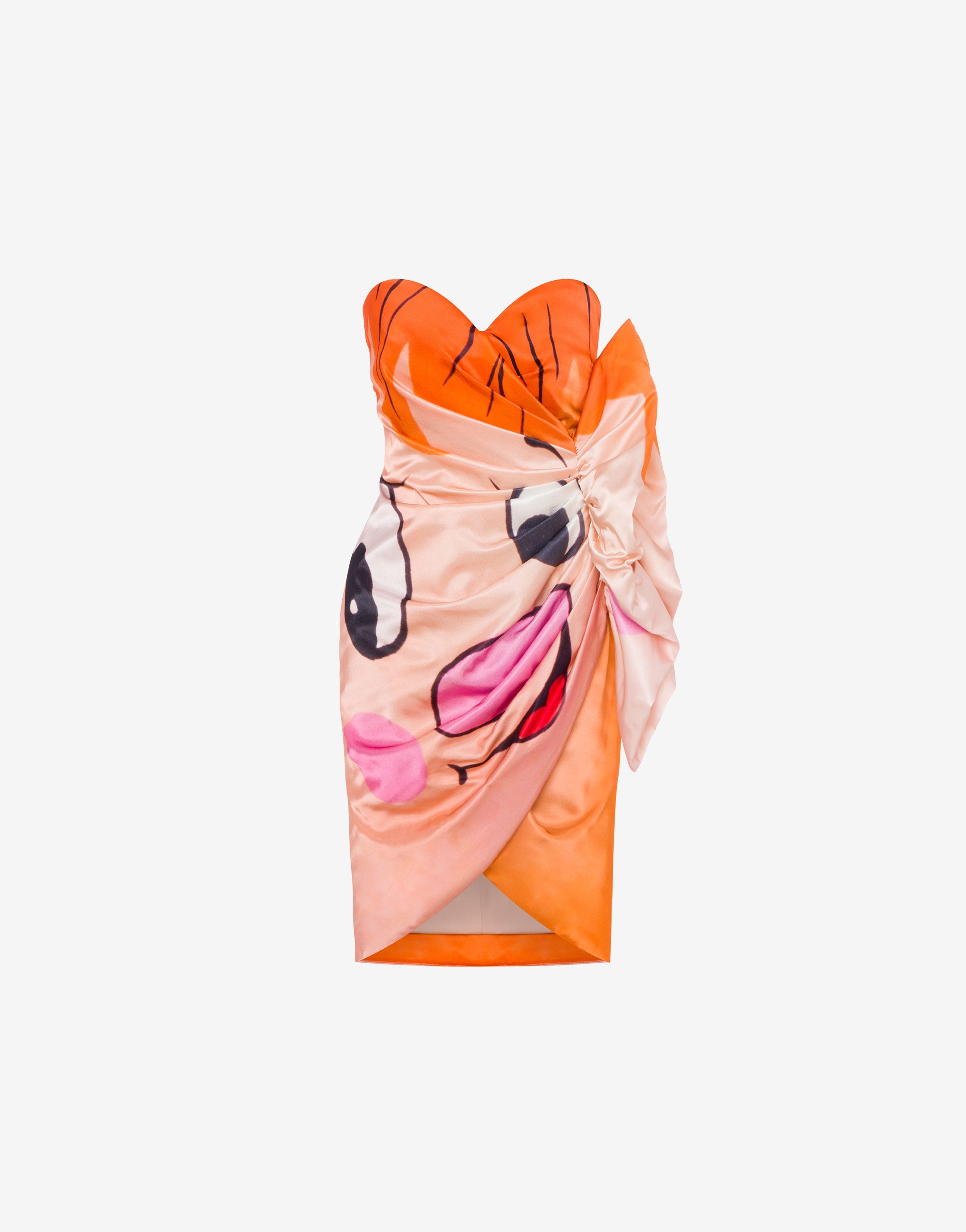 INFLATABLE ANIMAL CRÊPE SATIN DRESS - 1