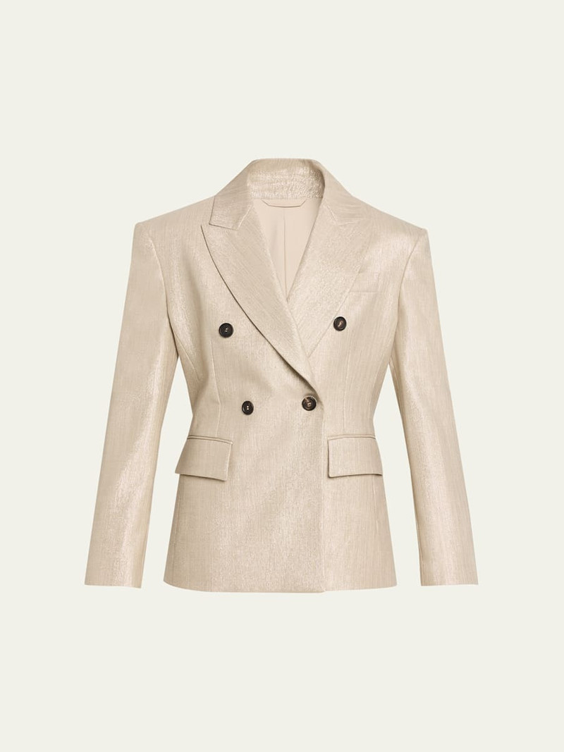 Bold Shoulder Double-Breasted Jacket 1