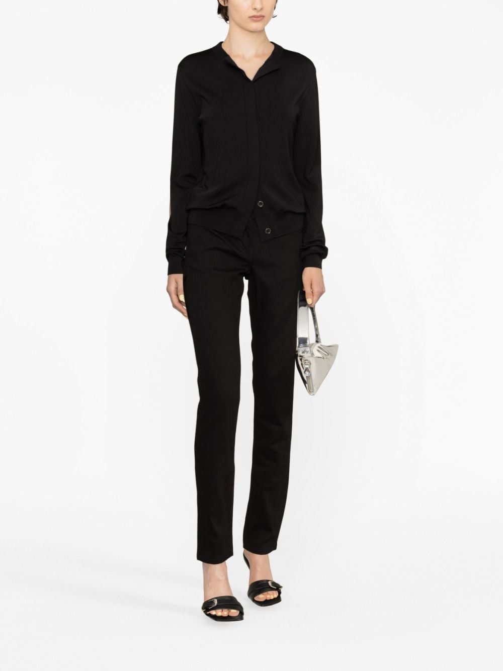 concealed-fastening cardigan - 3