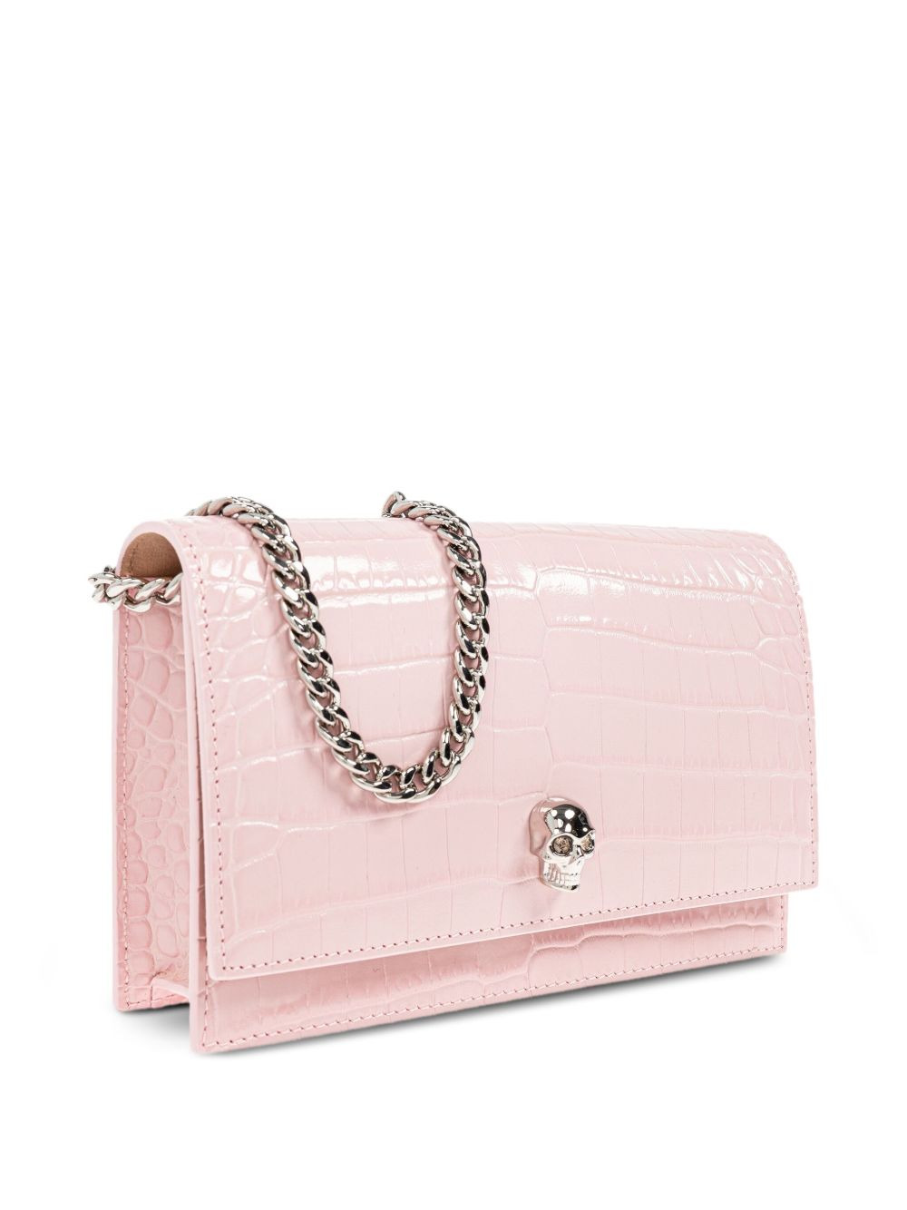 small Skull crocodile-embossed shoulder bag - 4