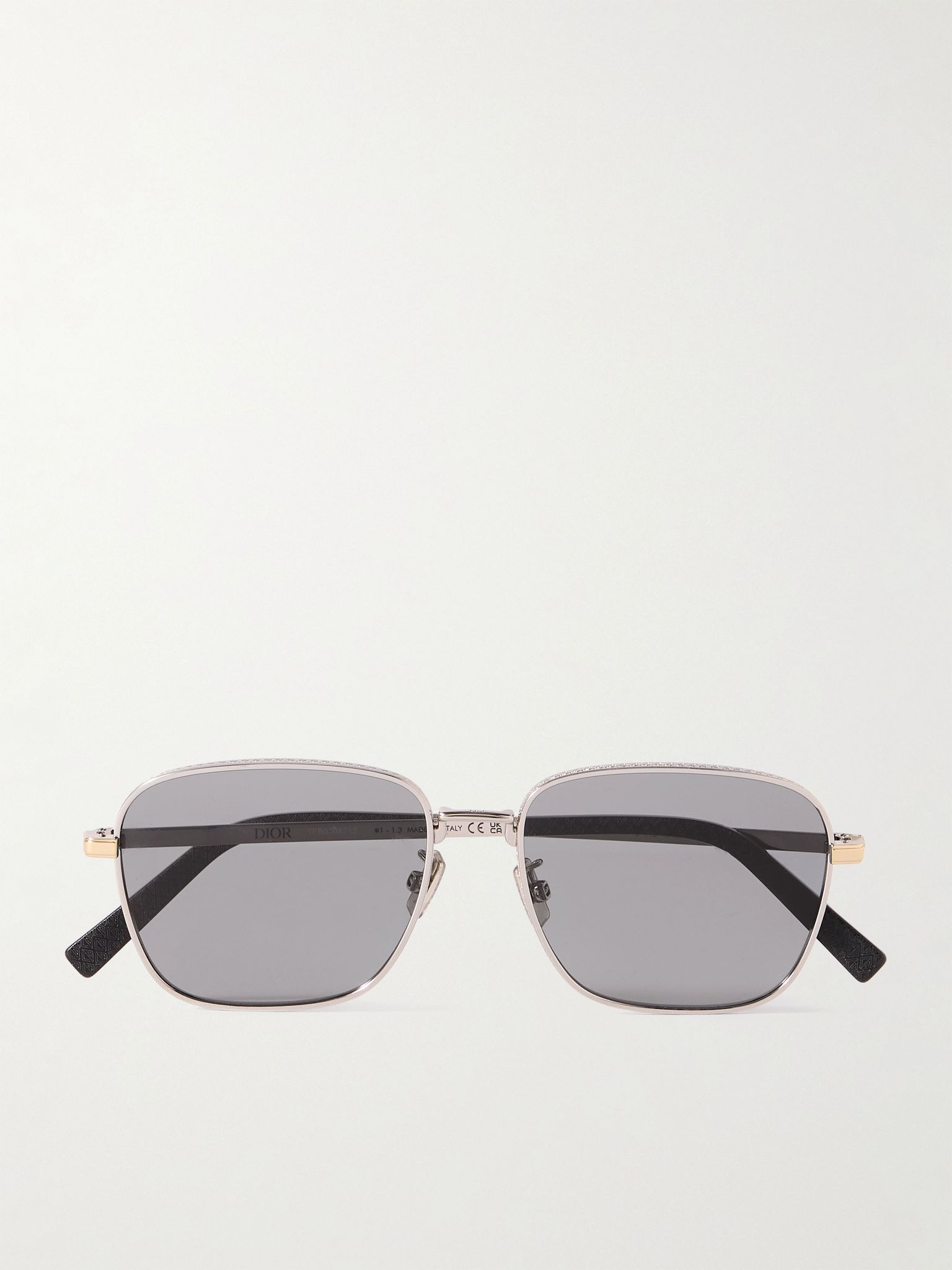 CD Diamond S4U Aviator-Style Convertible Silver- and Gold-Tone Sunglasses Silver - 4