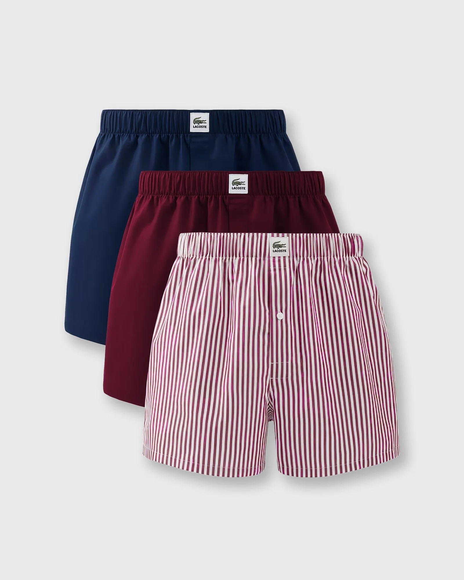 3-Pack Striped Cotton Poplin Boxers - 1