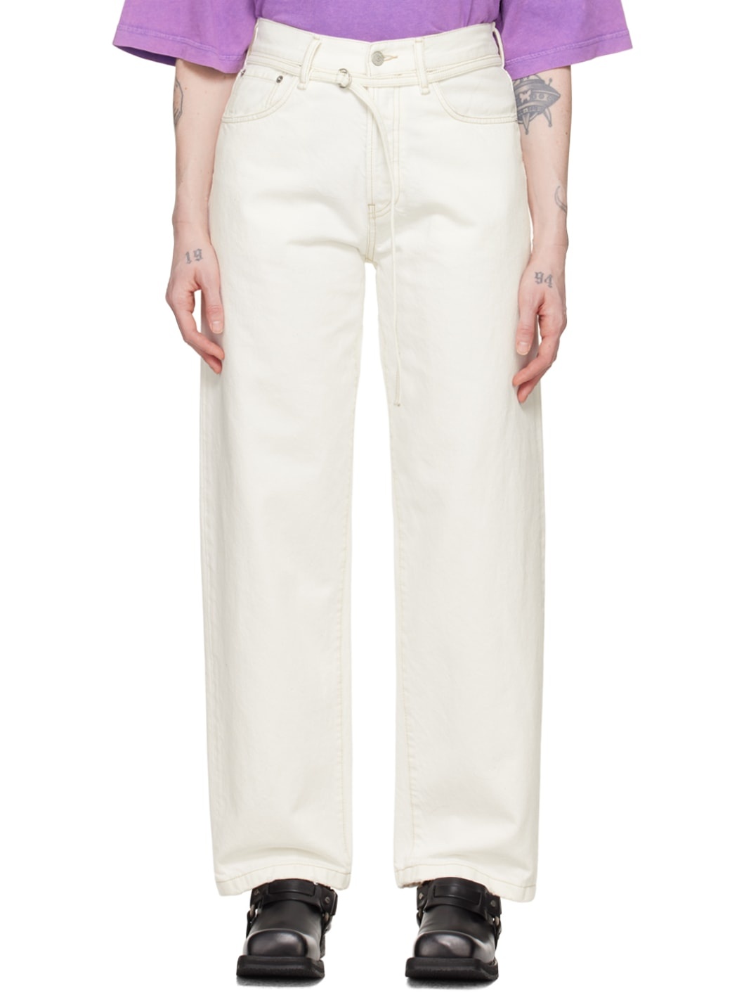 White 1991 Toj Jeans - 1