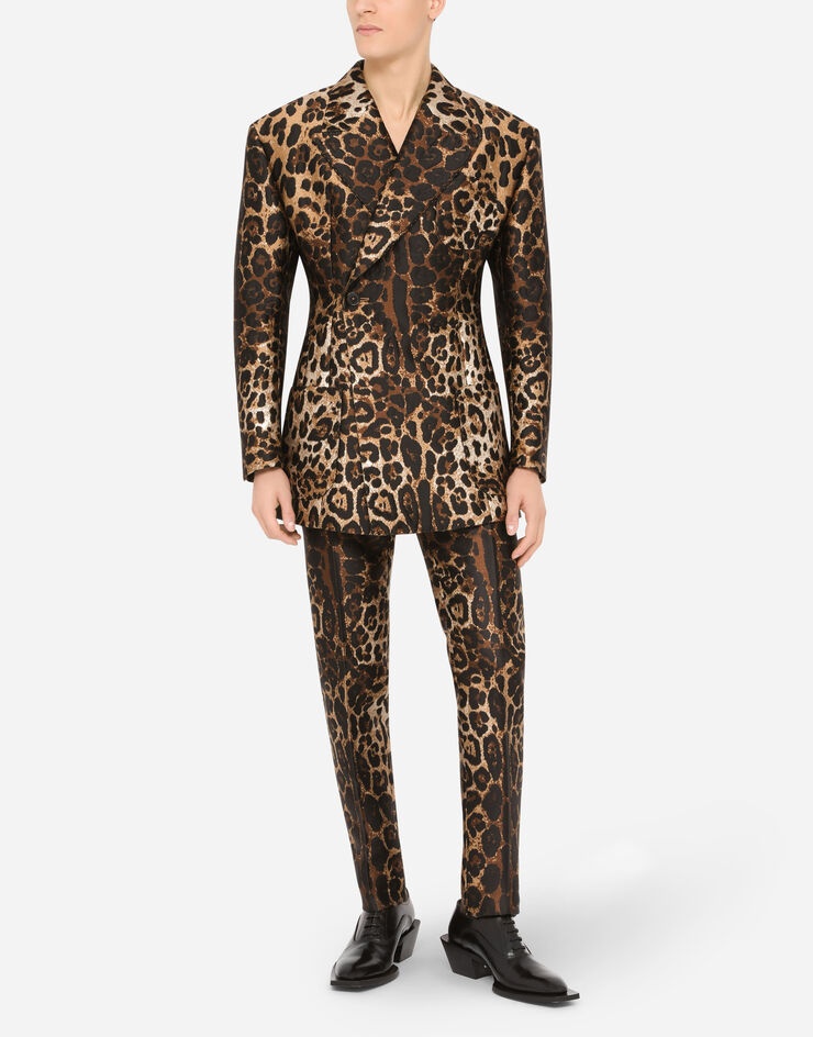 Leopard-design jacquard jacket - 6