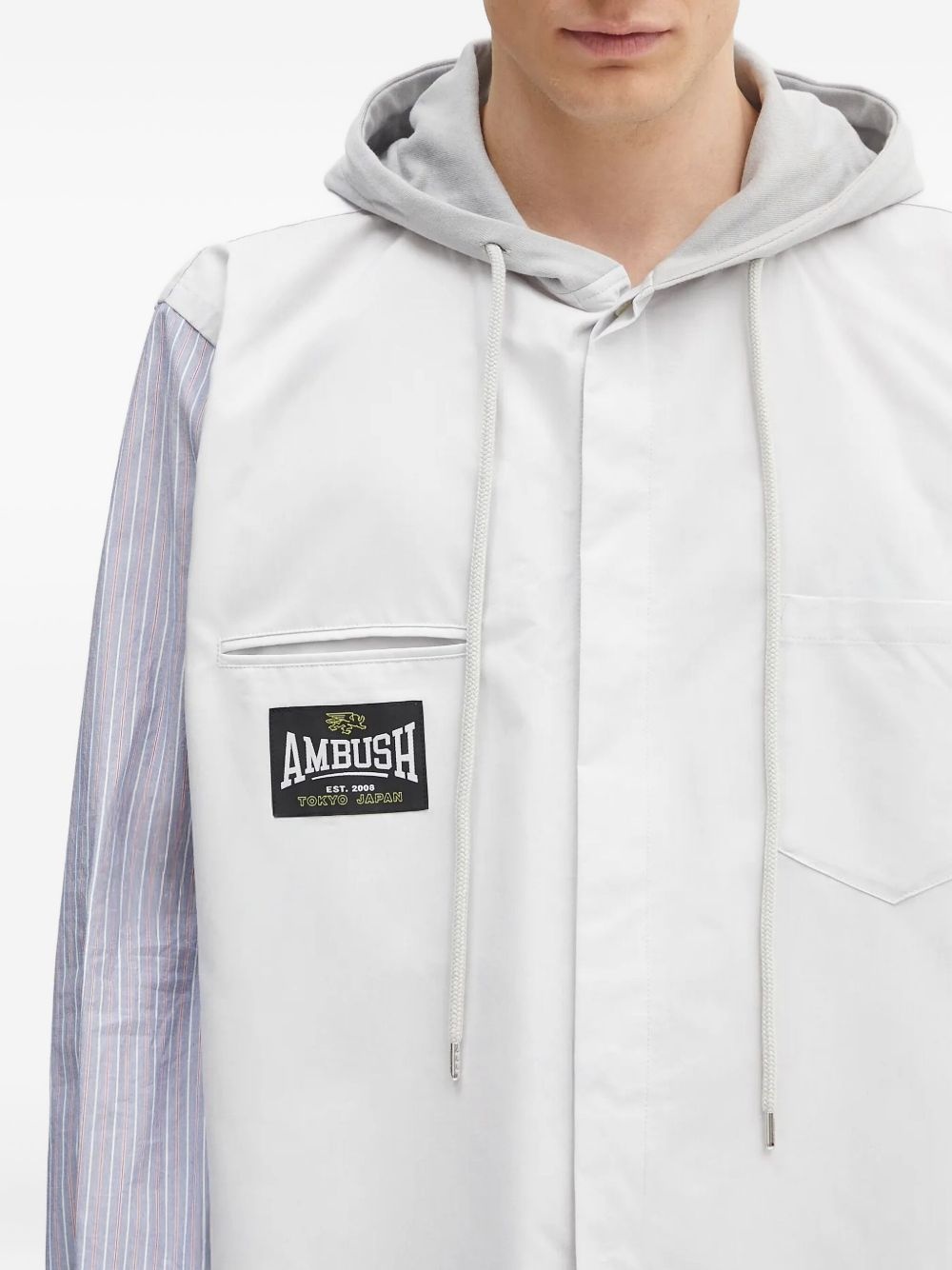 panelled hoodie - 4