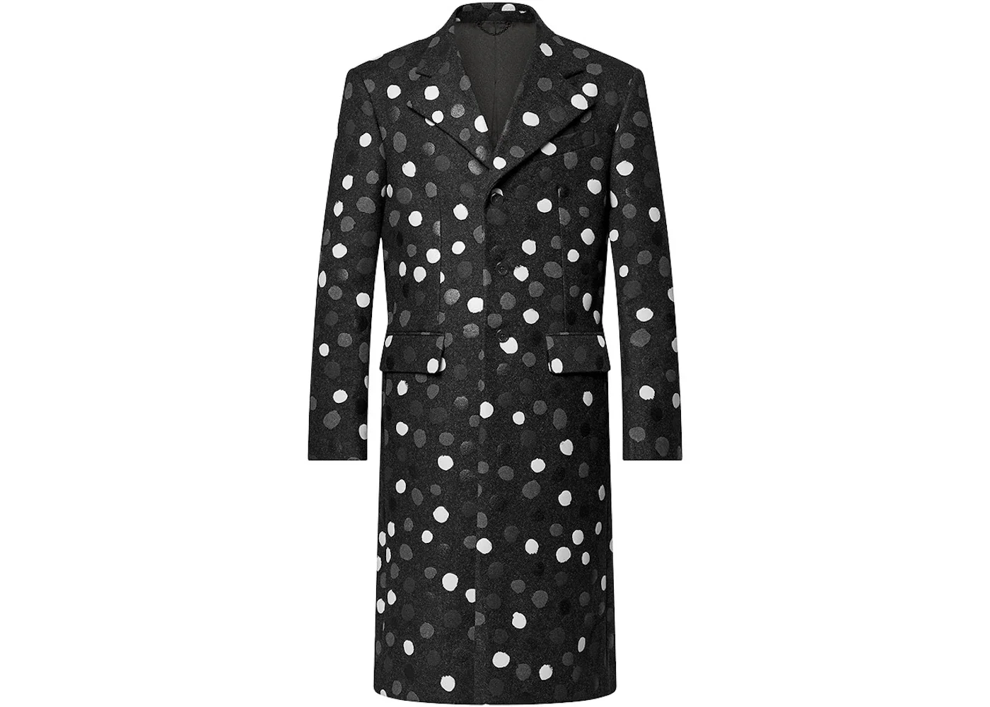 Louis Vuitton x Yayoi Kusama Painted Dots Printed Coat Sea Lion Grey - 1