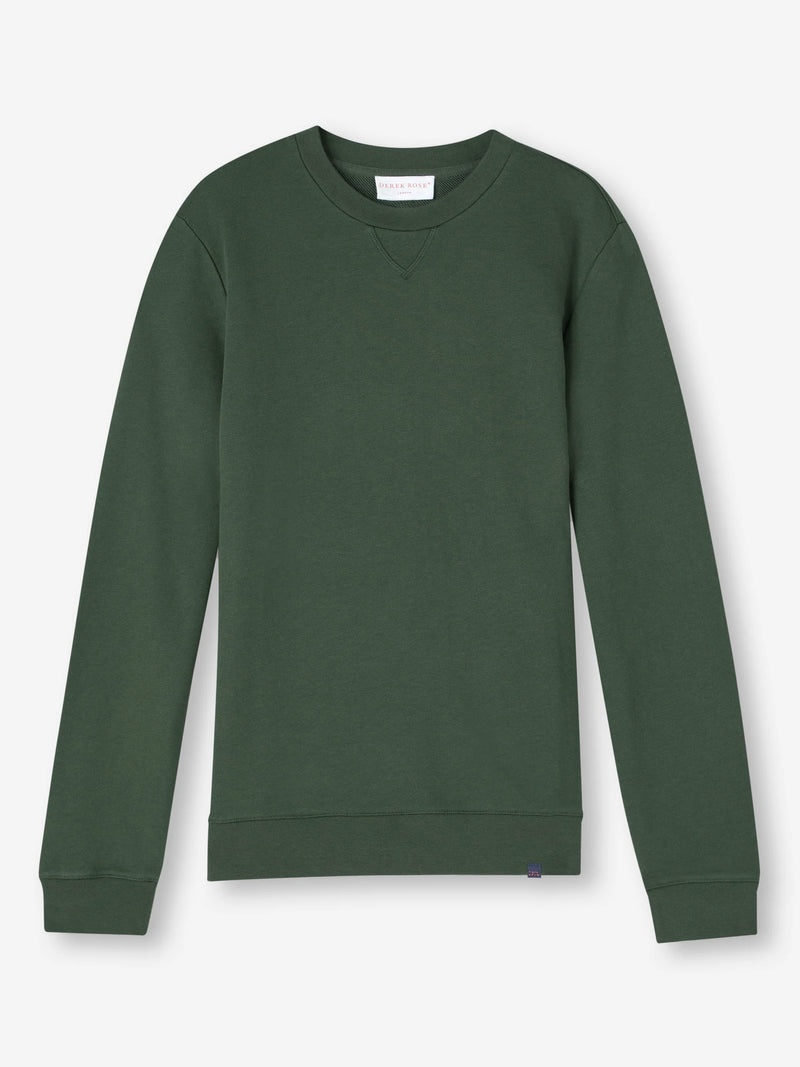 Men's Sweatshirt Quinn Cotton Modal Hunter Green - 1