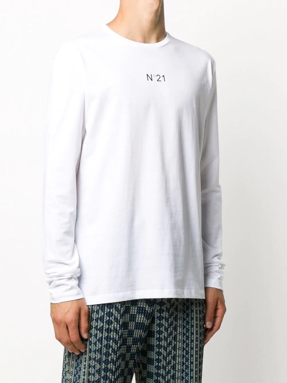 logo-print long-sleeve T-shirt - 3