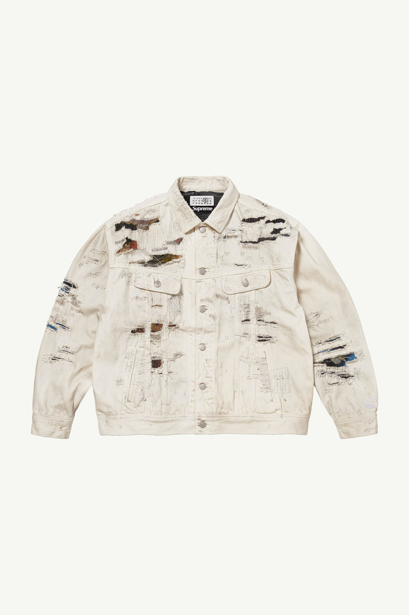 Supreme®/MM6 Maison Margiela Distressed Selvedge Denim Trucker Jacket 1