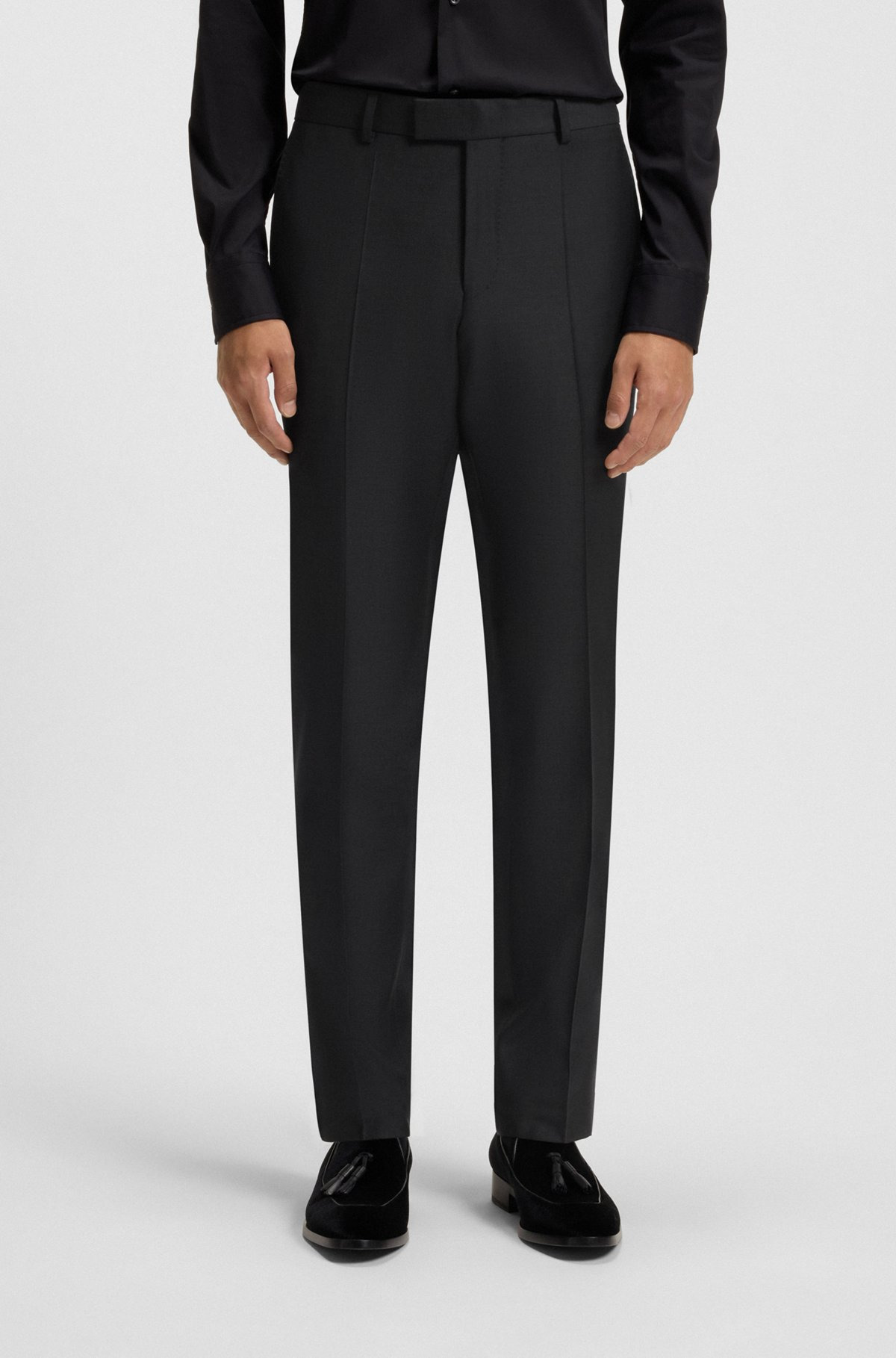 SLIM-FIT TROUSERS IN VIRGIN WOOL WITH STRETCH - 2