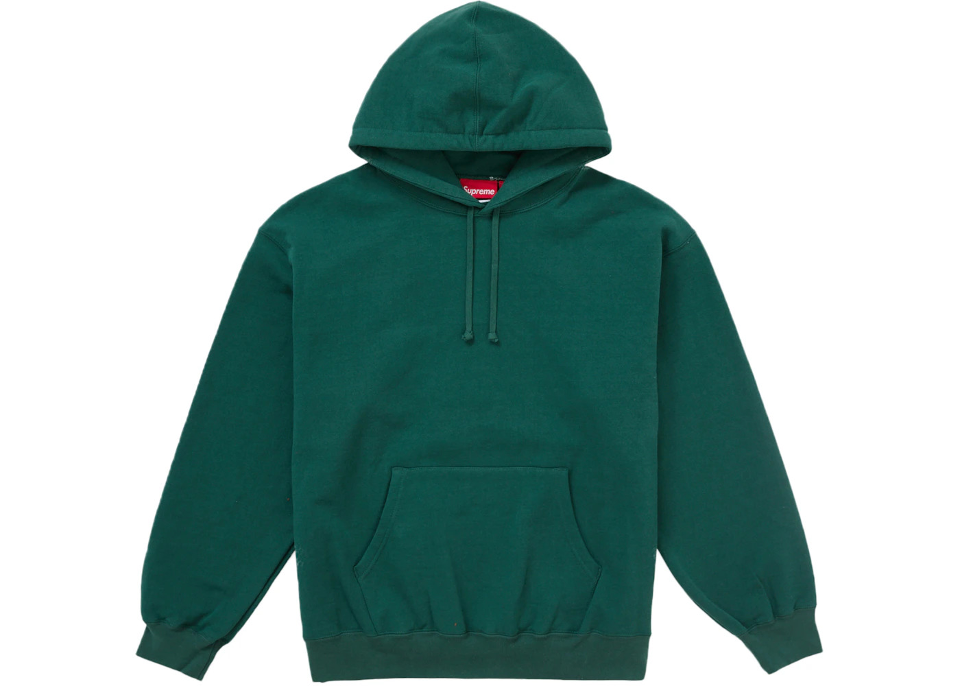 Supreme Satin Applique Hooded Sweatshirt FW24 Dark Green - 2