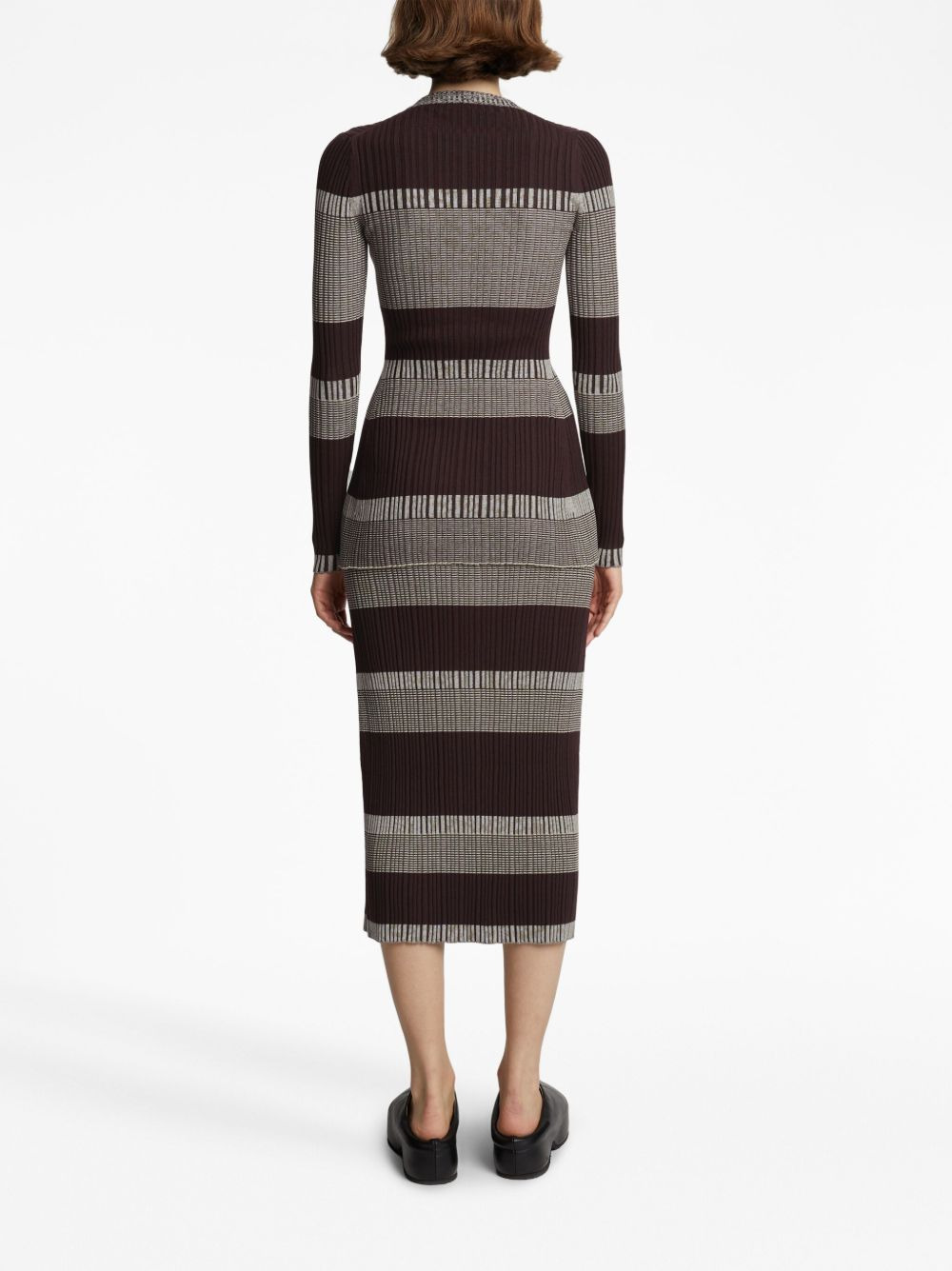 striped midi skirt - 4