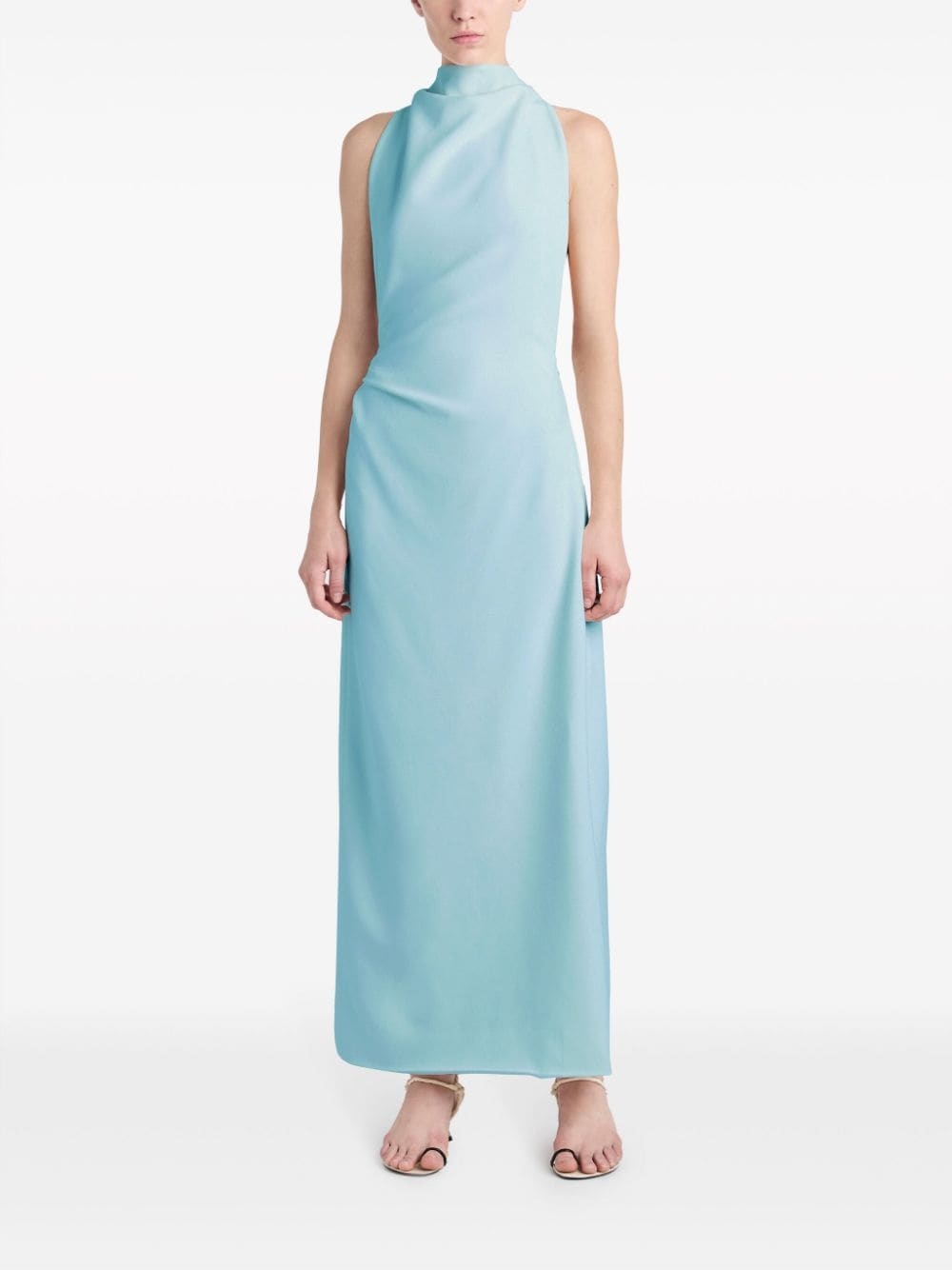 Selena high-neck ruched midi dress - 2
