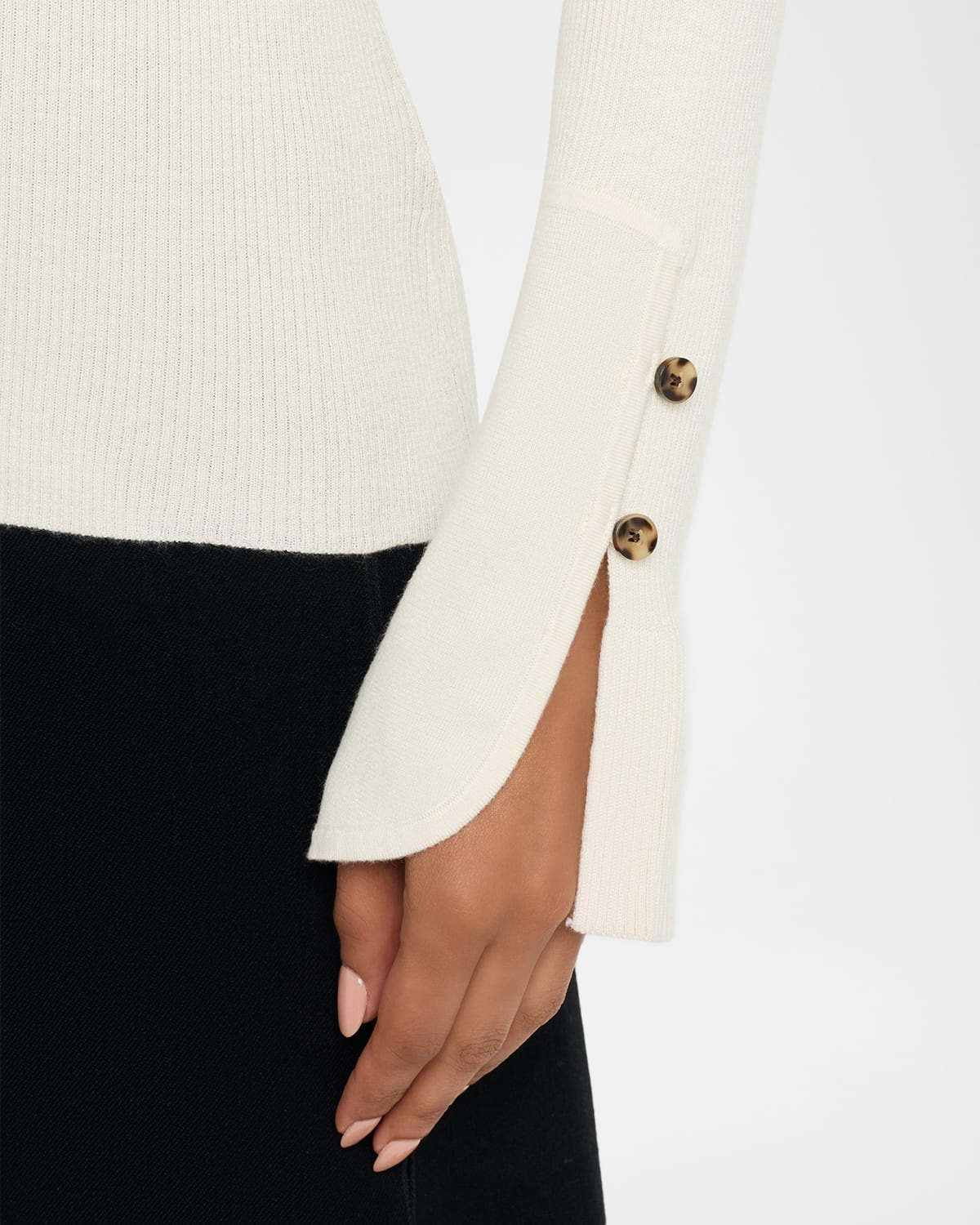 Belle Ribbed Silk Cashmere Turtleneck - 5