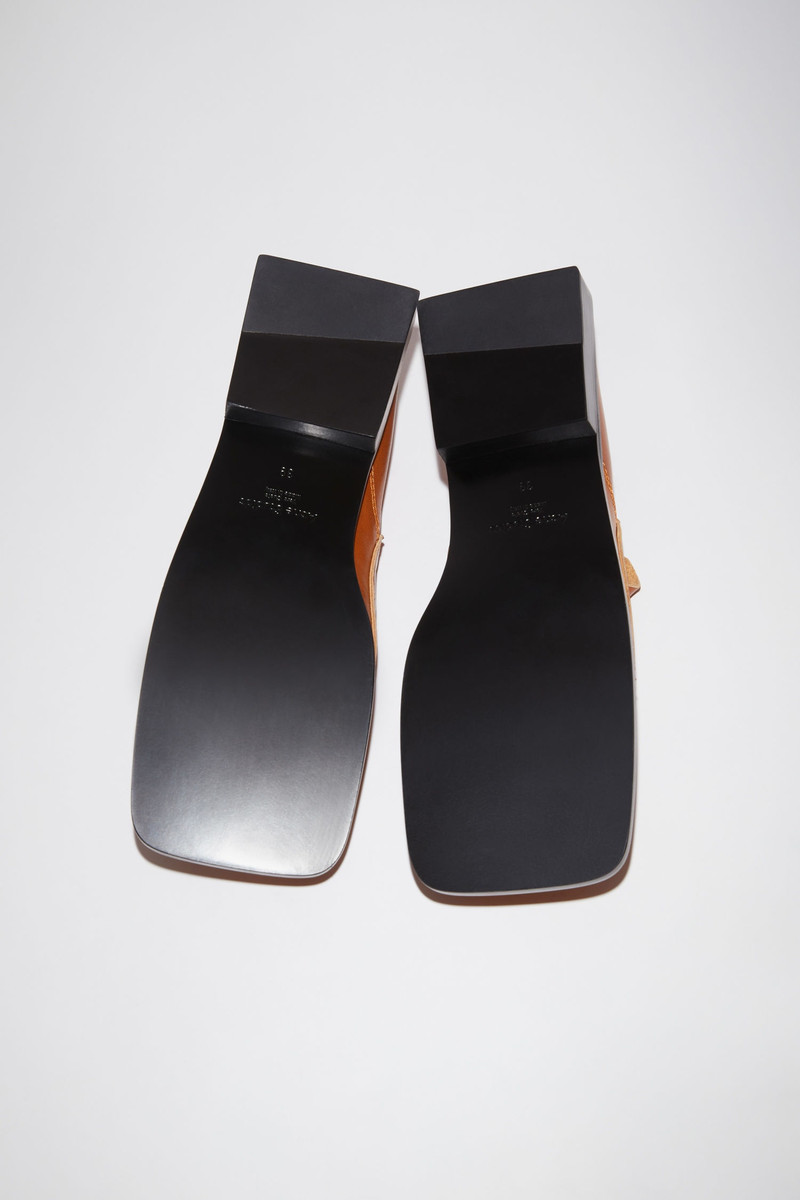 Square Toe Loafers - Cognac brown 3