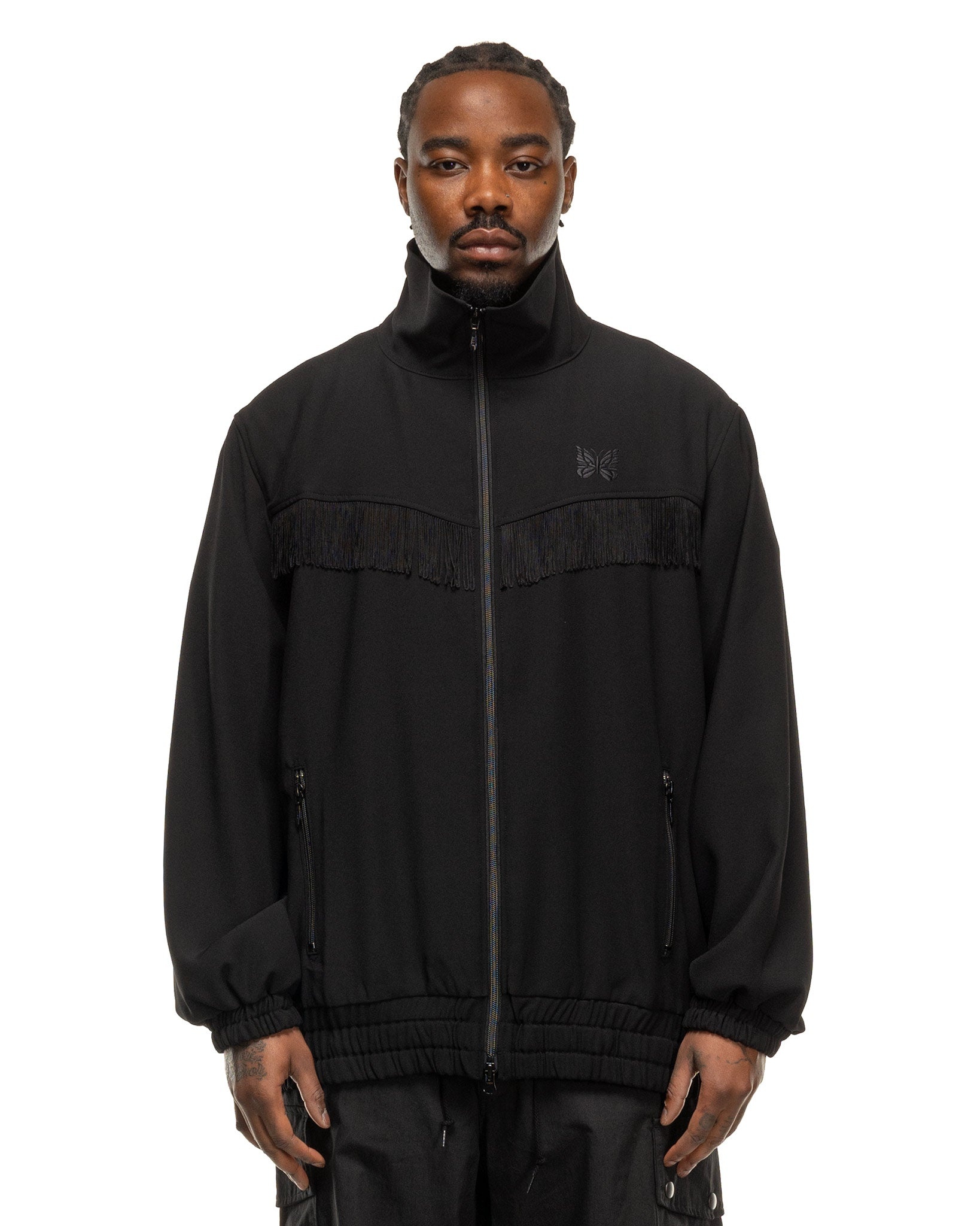 ジャケット・アウター needles 24SS Fringe Track Jacket M Needles Black Fringe Track Jacket Needles